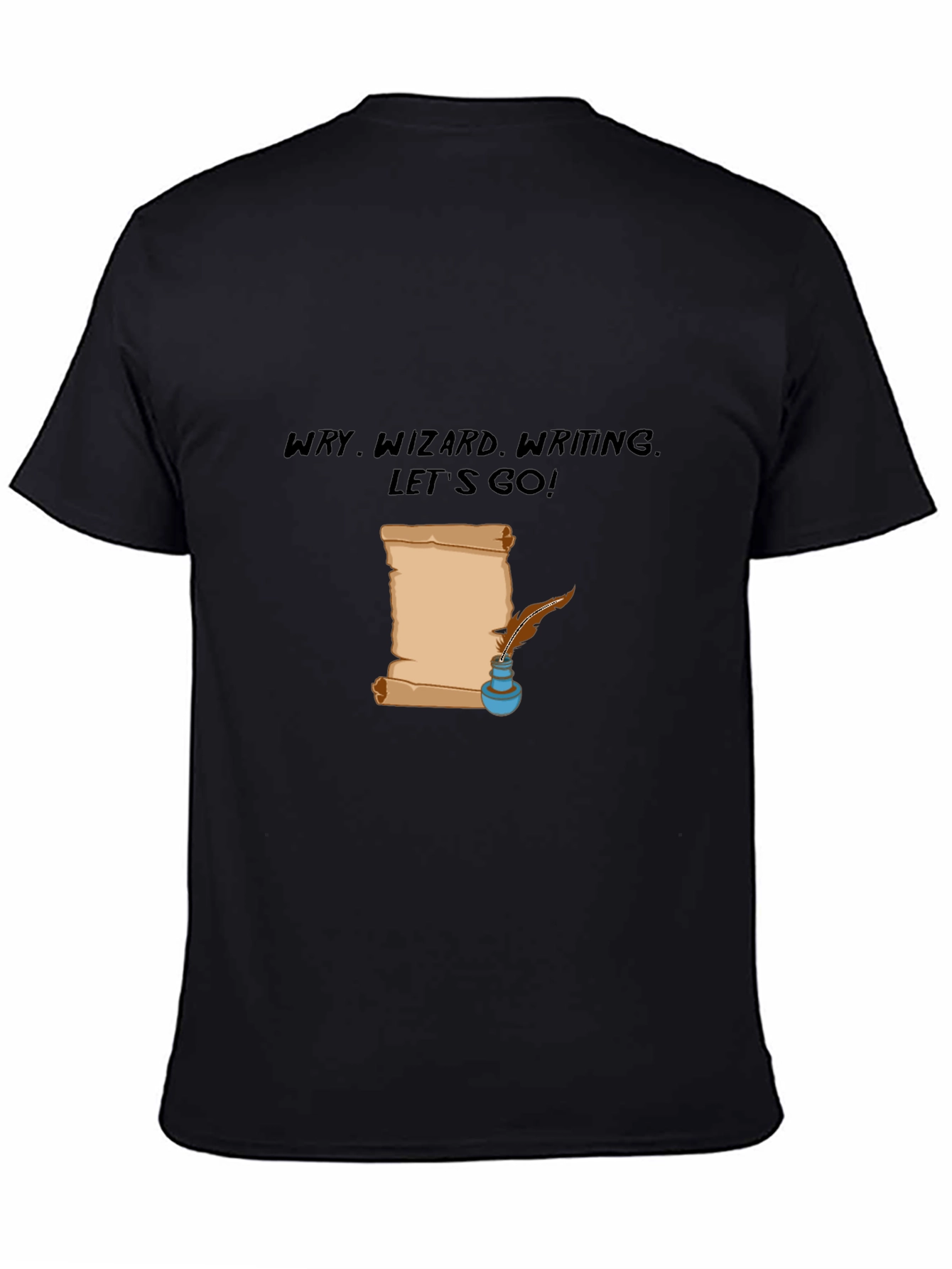 Wry Wizard Writing T-Shirt