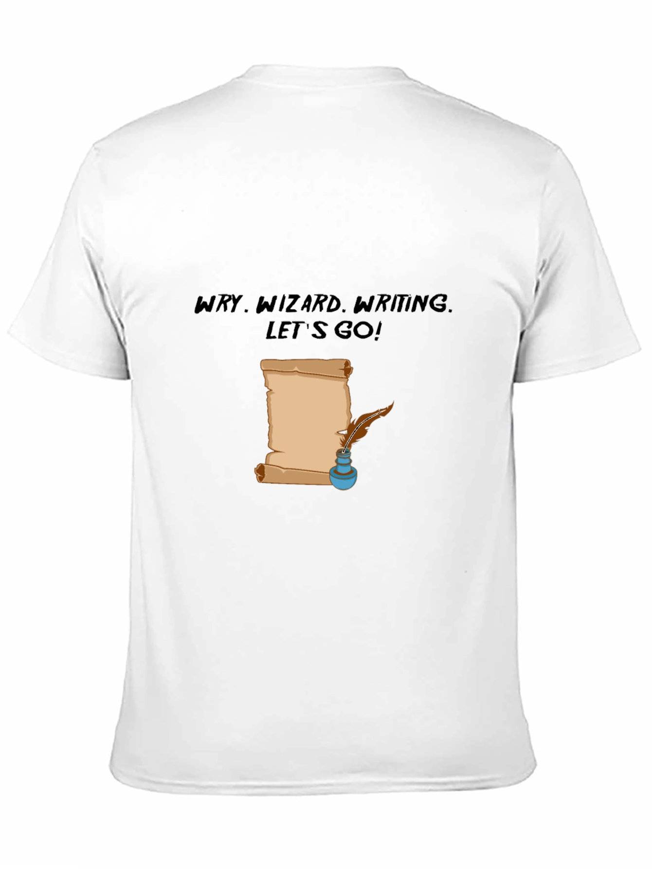 Wry Wizard Writing T-Shirt