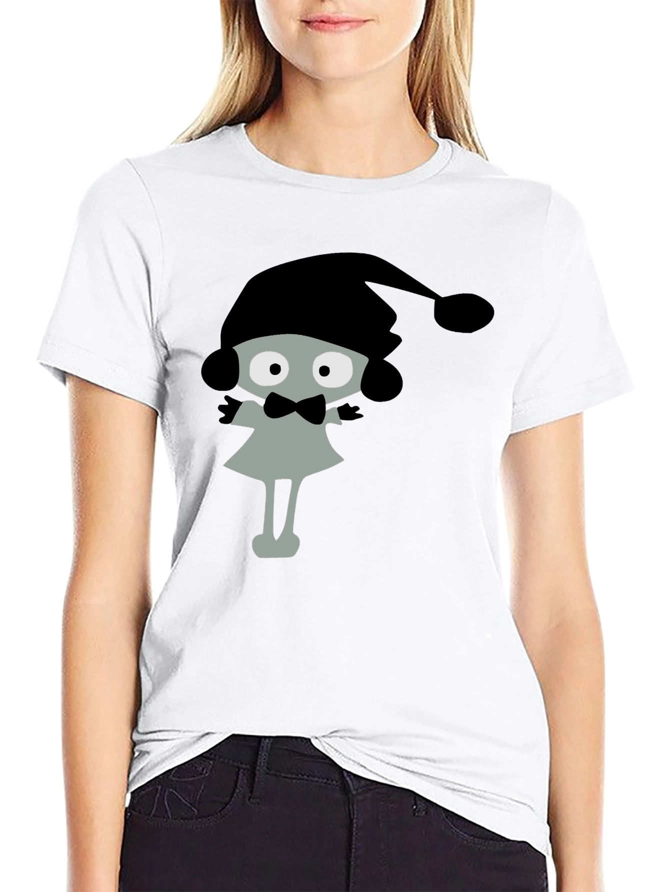 Cartoon Character Black T-Shirt