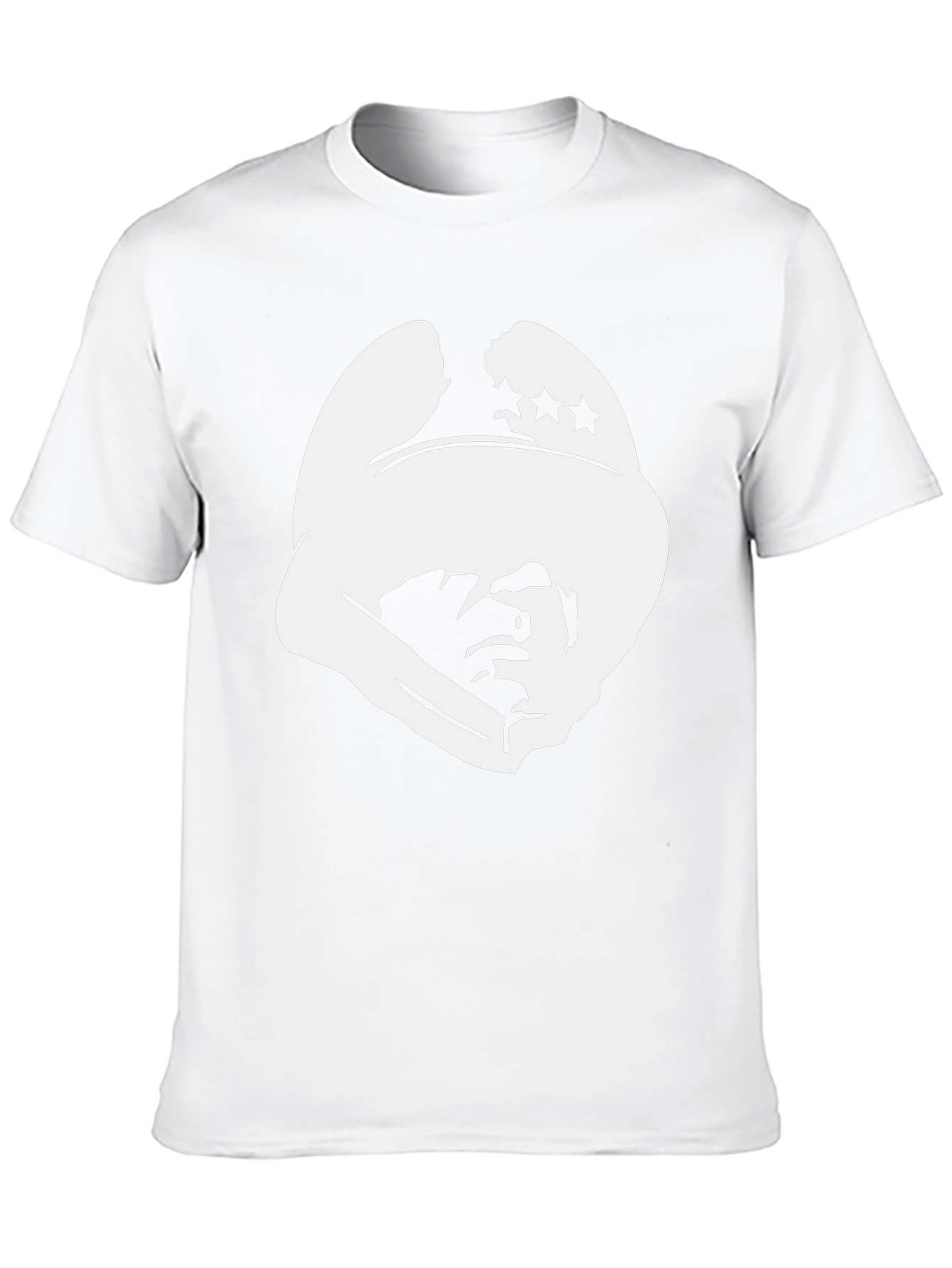 Black T-Shirt with White Cowboy Silhouette