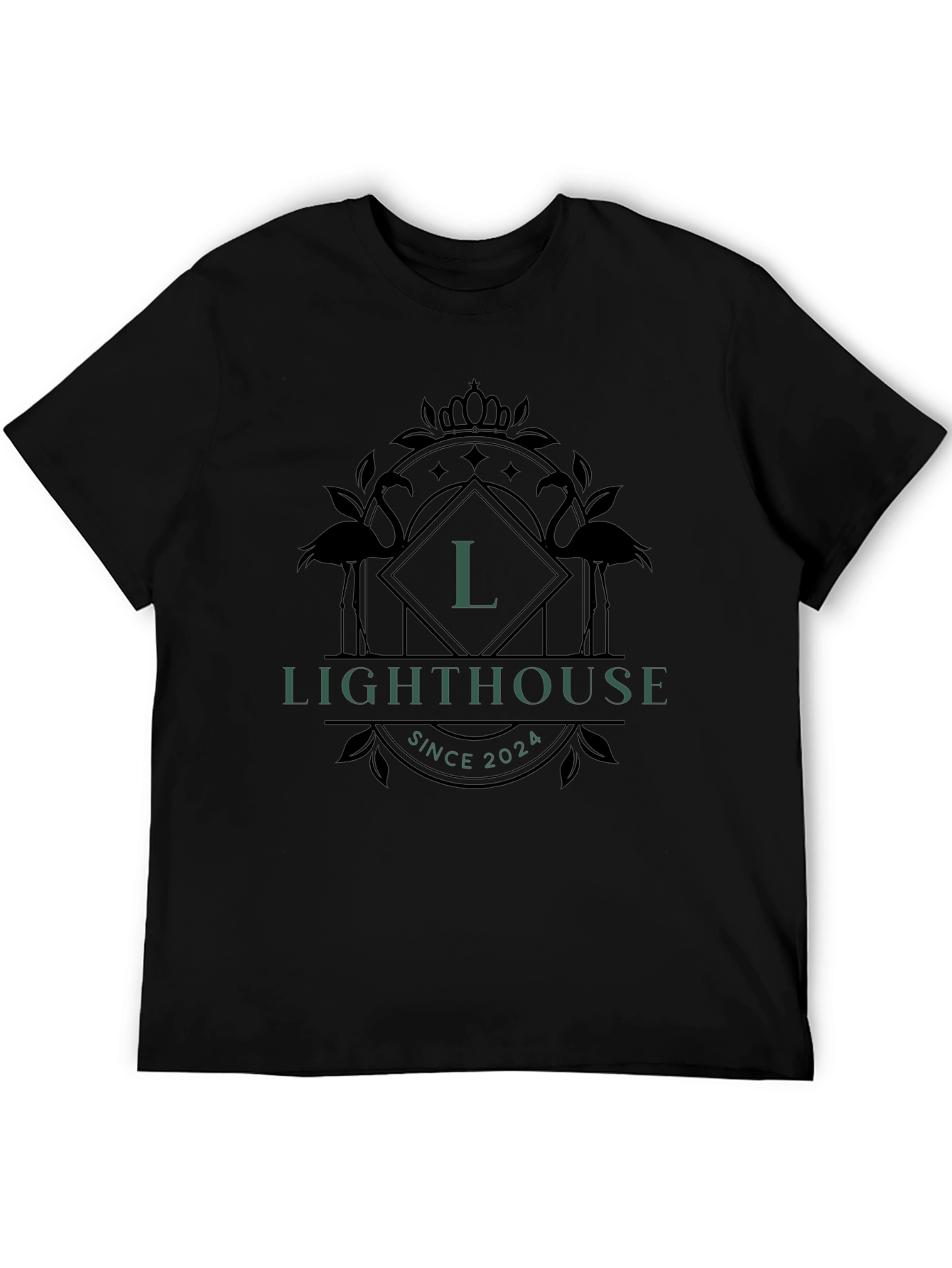 Lighthouse Design Black T-Shirt