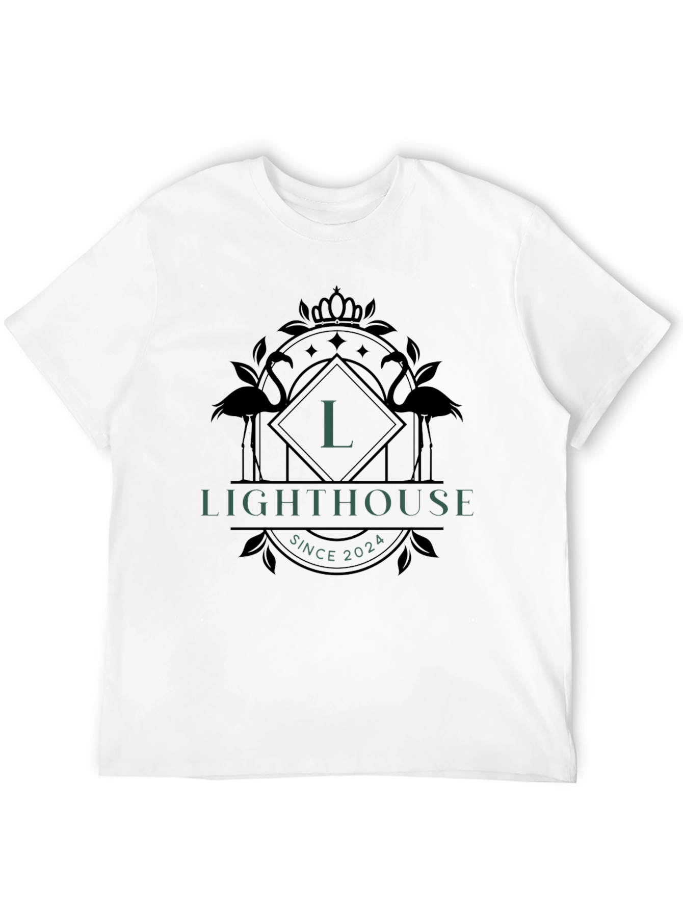 Lighthouse Design Black T-Shirt