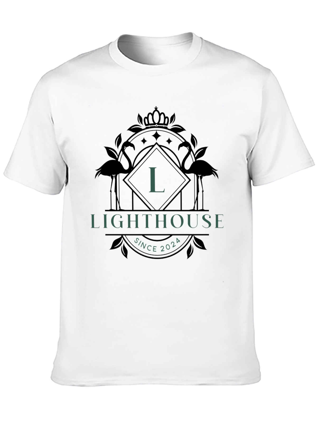 Lighthouse Design Black T-Shirt