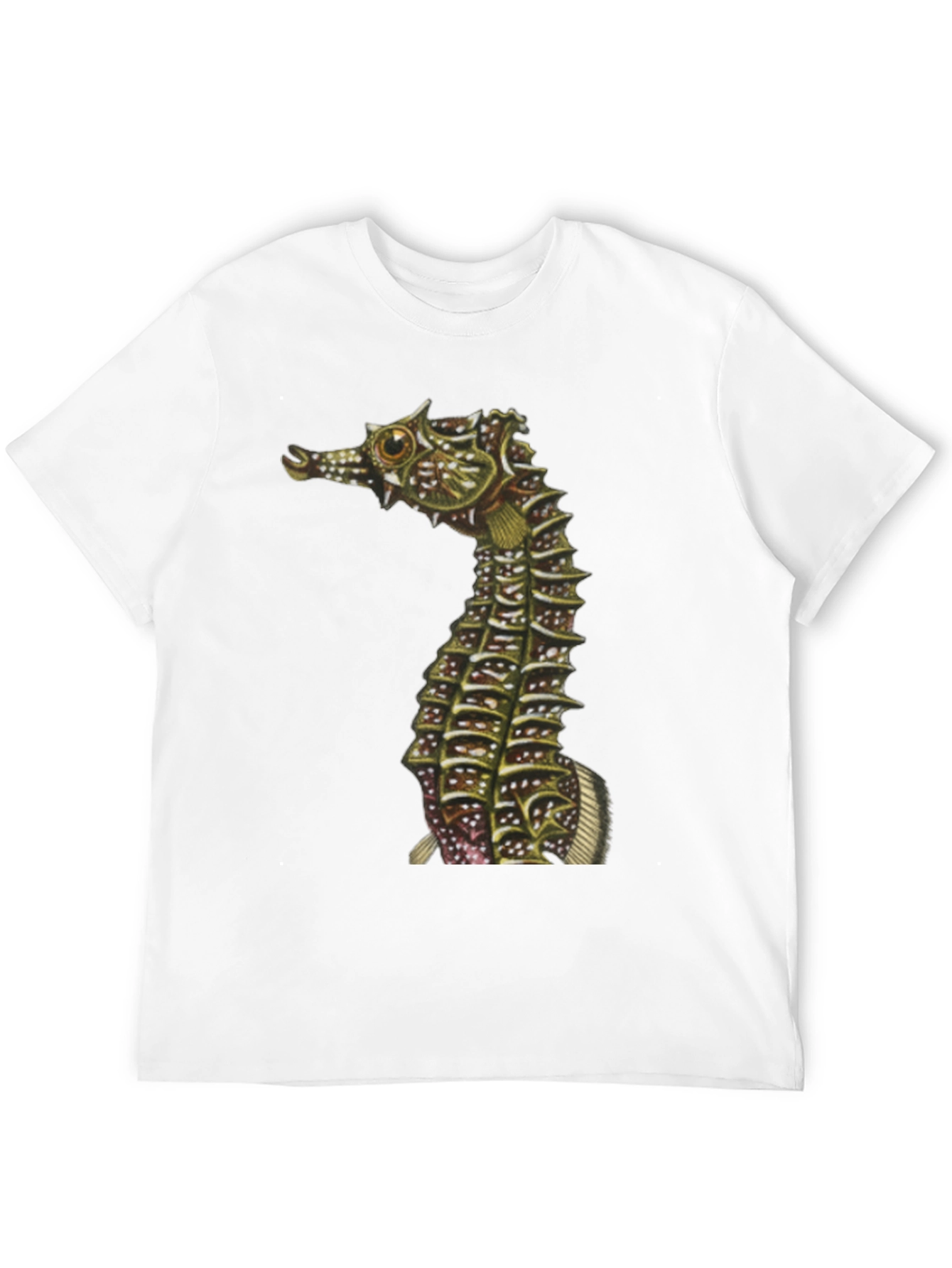 Seahorse Graphic Print Black T-Shirt