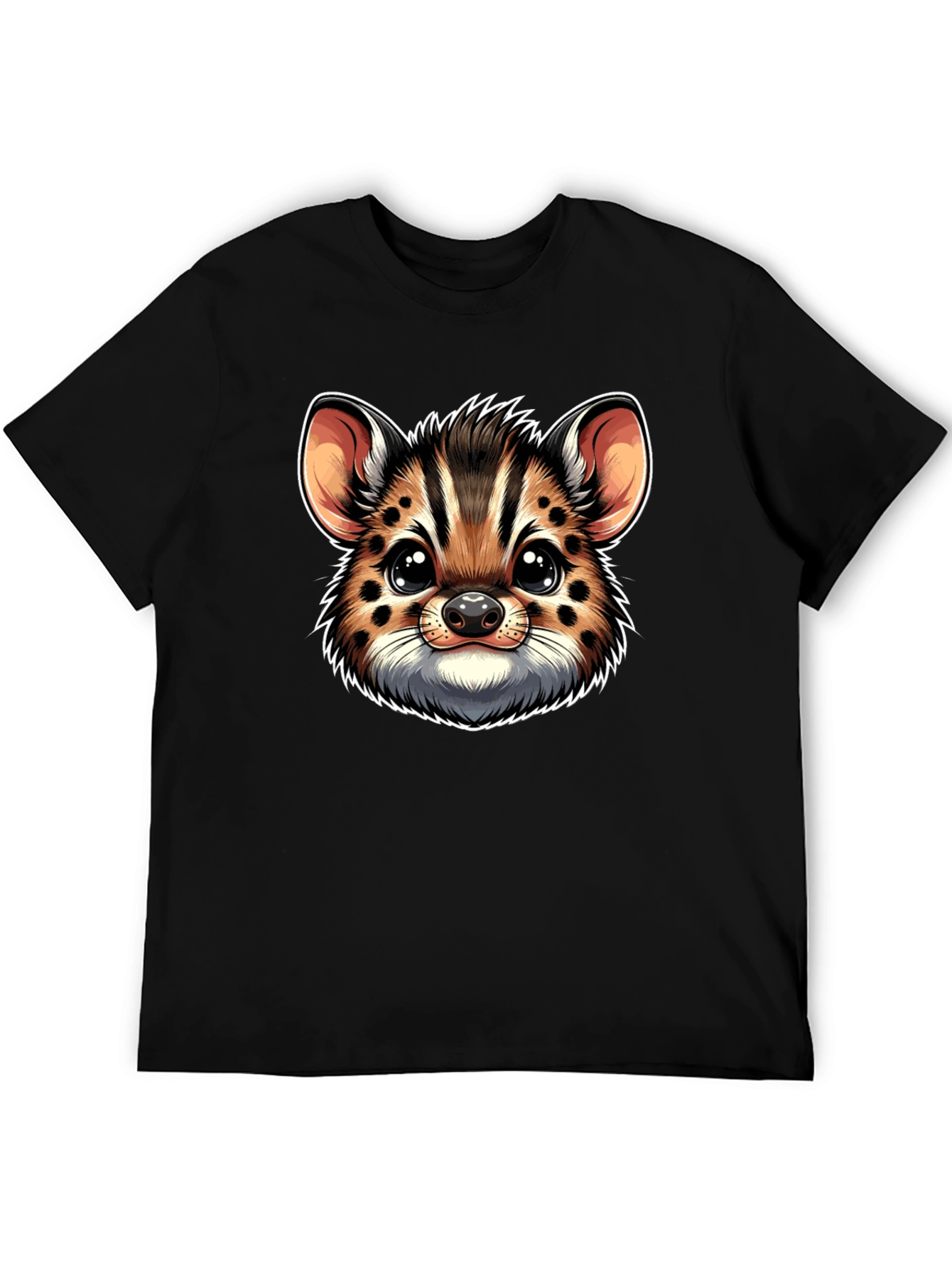Cute Serval Kitten Face Graphic Tee