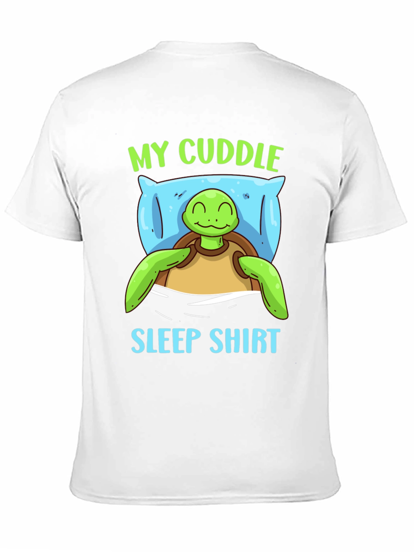 Cute Turtle My Cuddle Sleep Shirt Black Tee