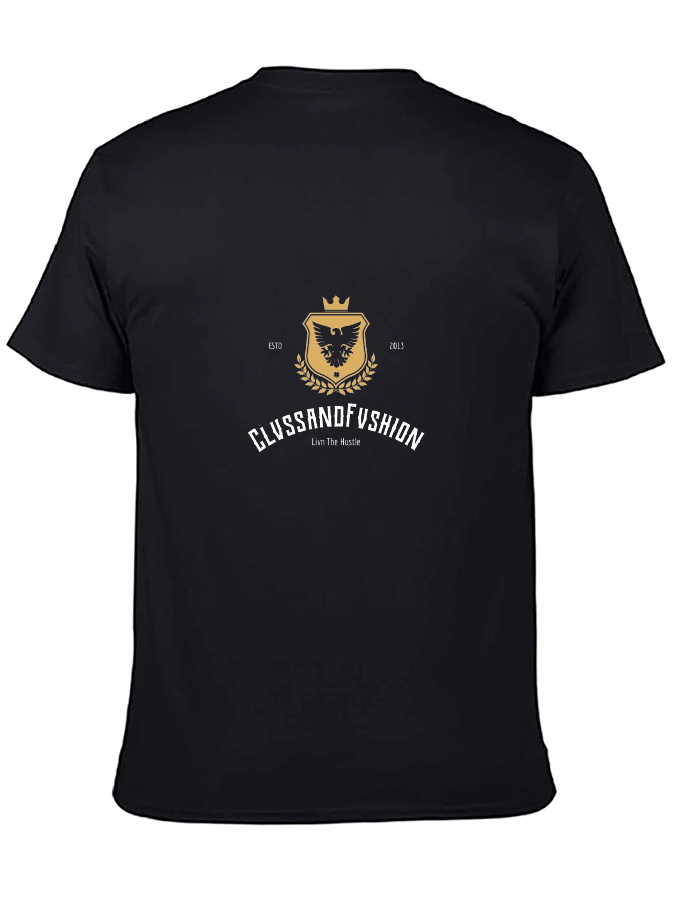 Clussandfushion Black Graphic Tee