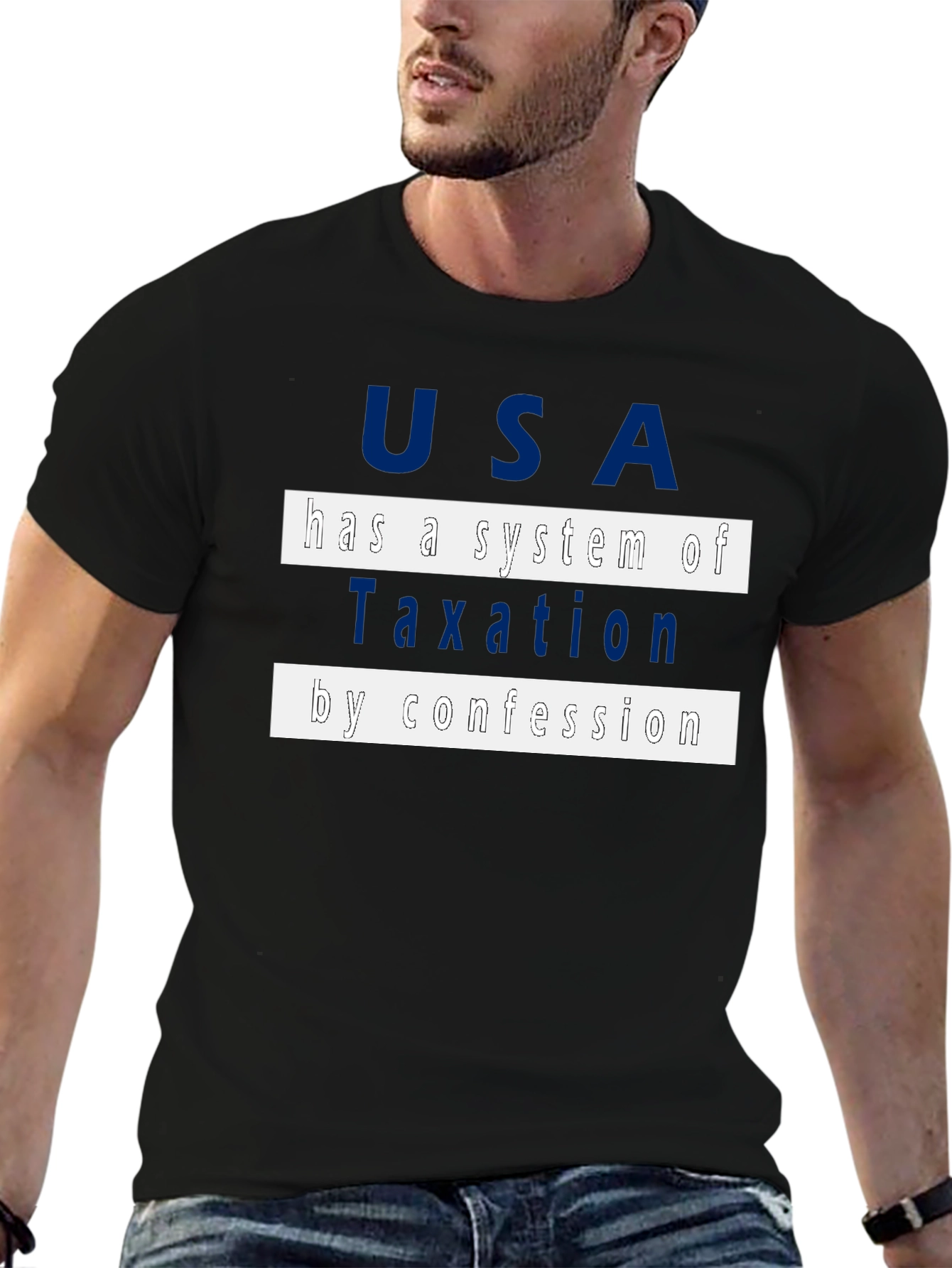 USA Taxation by Confession T-Shirt - Political Statement Tee