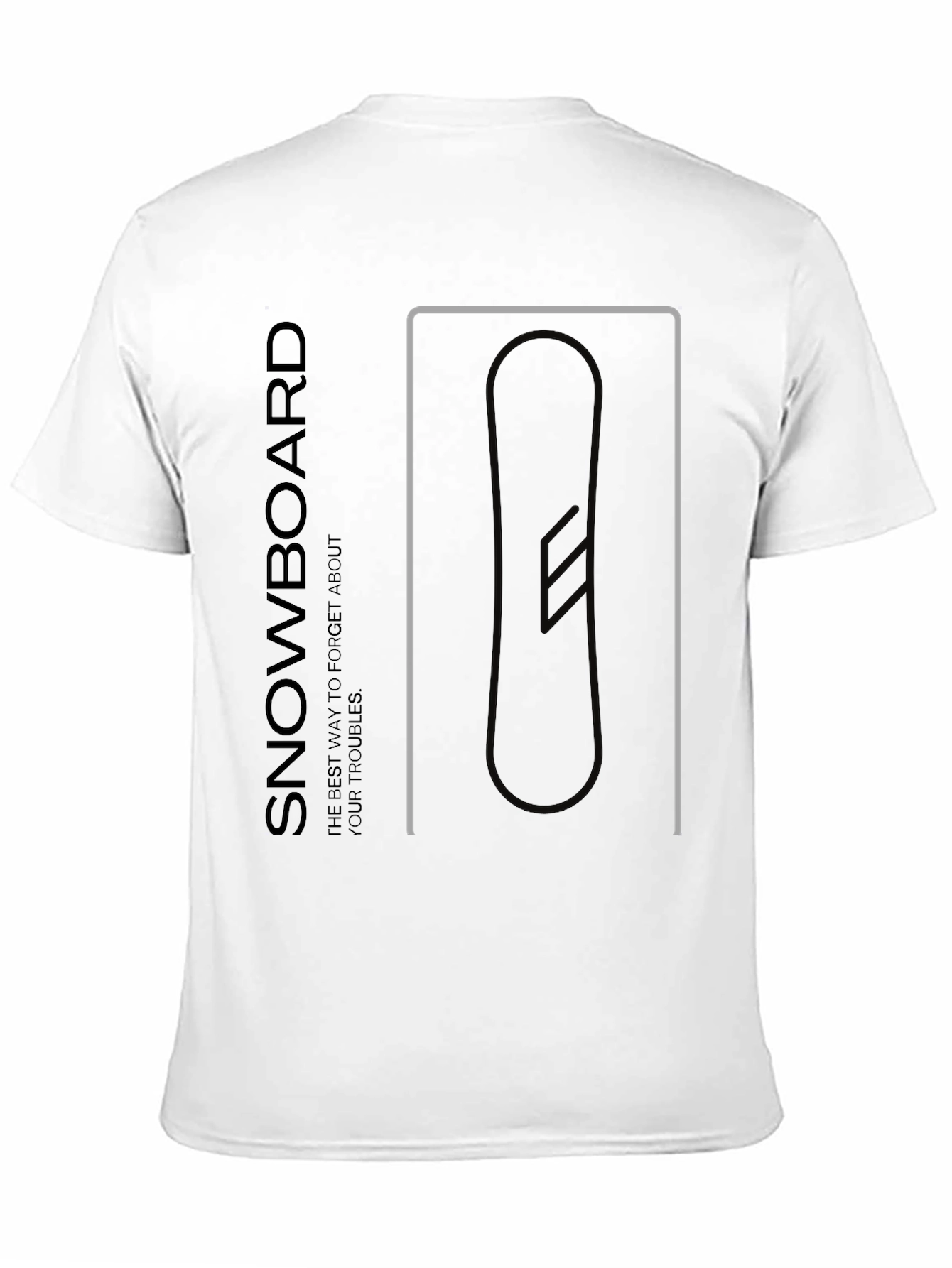 Snowboard Graphic Tee - Black Cotton T-Shirt
