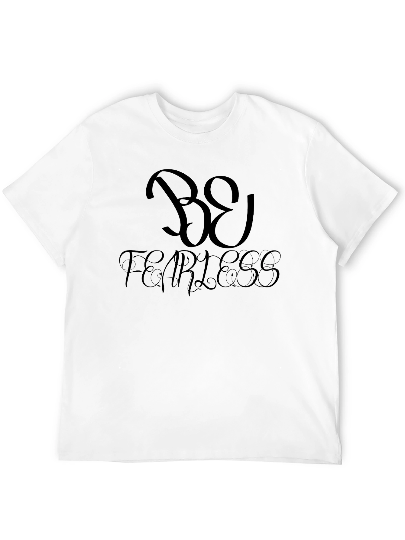 Be Fearless Black Graphic Tee - Short Sleeve