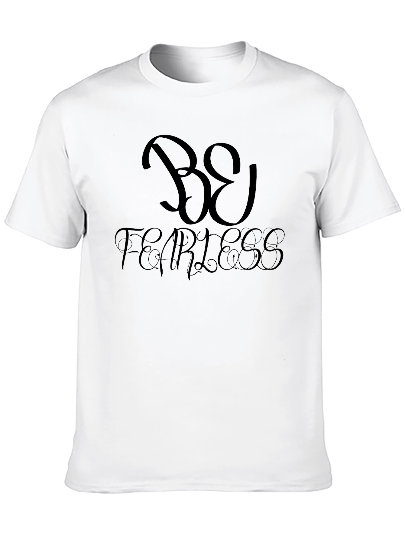 Be Fearless Black Graphic Tee - Short Sleeve