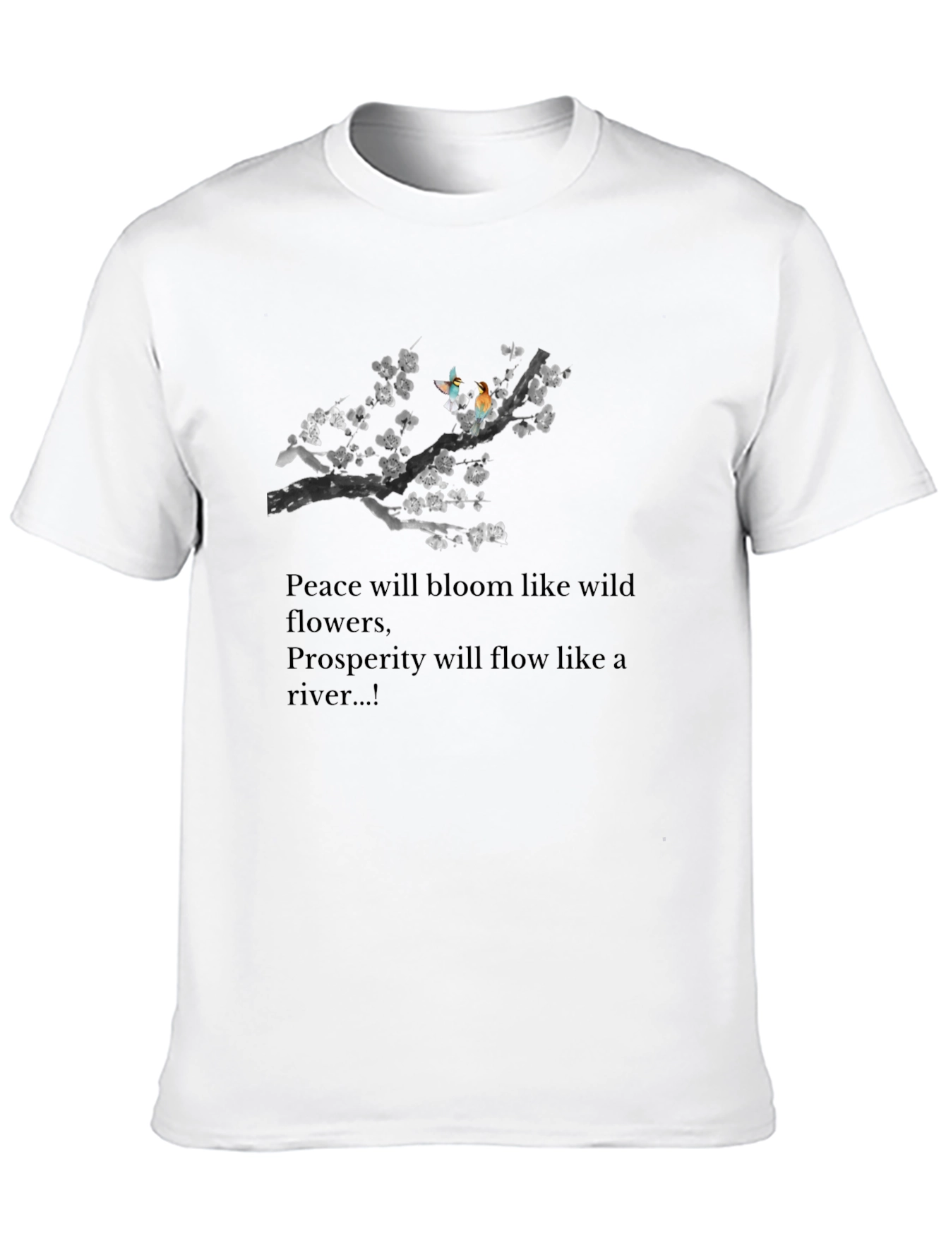 Peace and Prosperity Black Graphic Tee