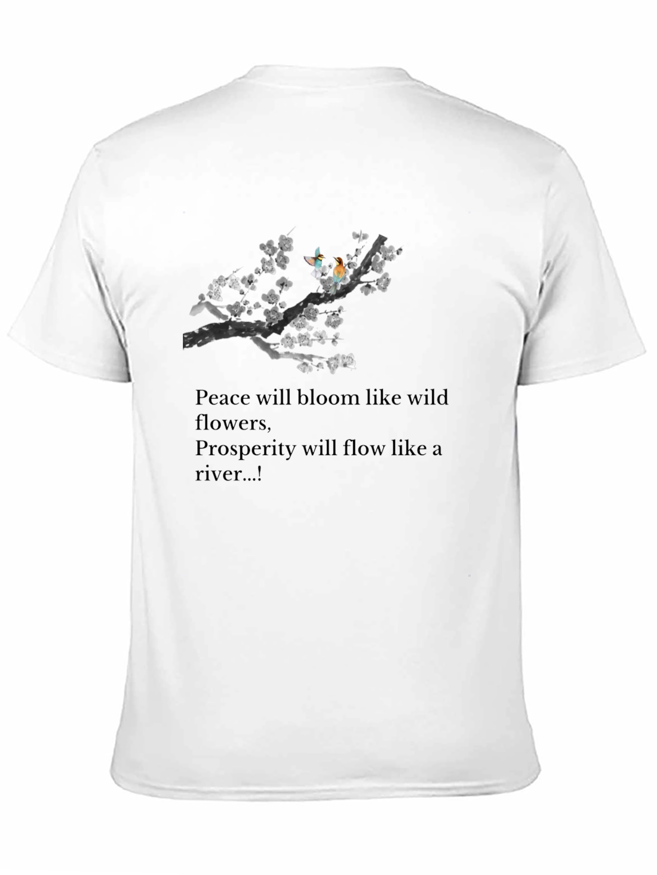 Peace and Prosperity Black Graphic Tee