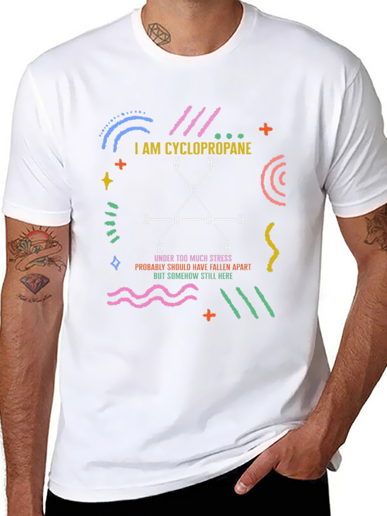 Cyclopropane Stress T-Shirt - Chemistry Humor Tee