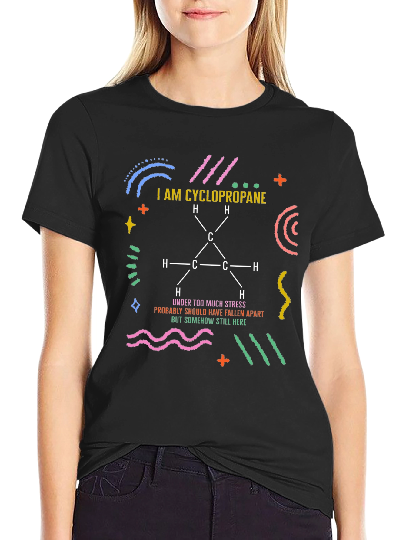 Cyclopropane Stress T-Shirt - Chemistry Humor Tee