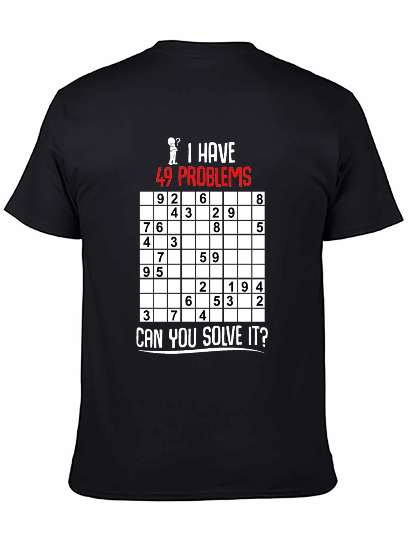 Sudoku Puzzle T-Shirt - 49 Problems