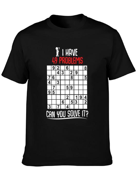 Sudoku Puzzle T-Shirt - 49 Problems