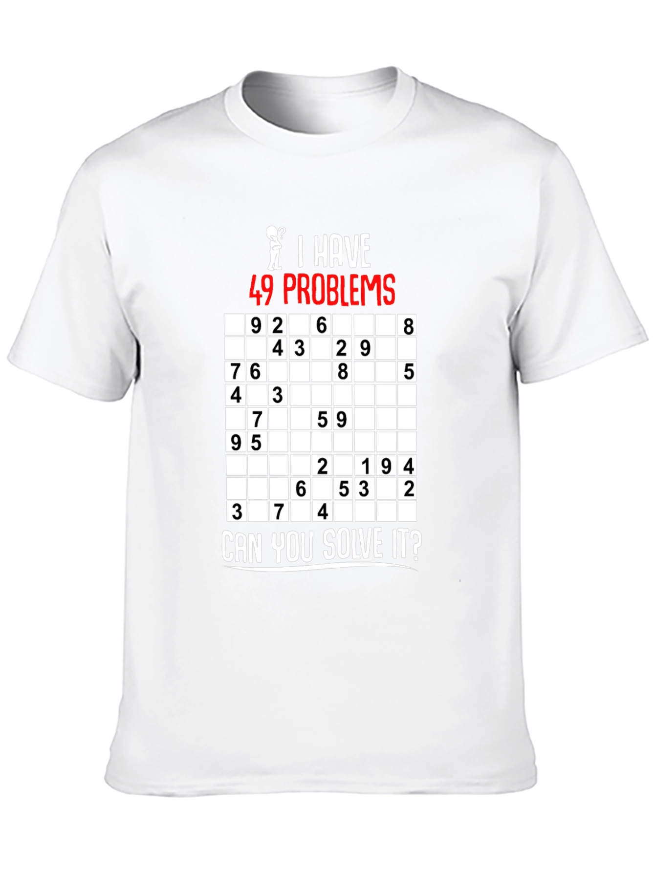 Sudoku Puzzle T-Shirt - 49 Problems