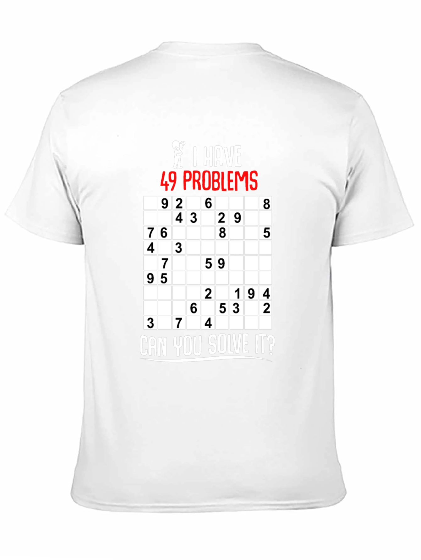 Sudoku Puzzle T-Shirt - 49 Problems