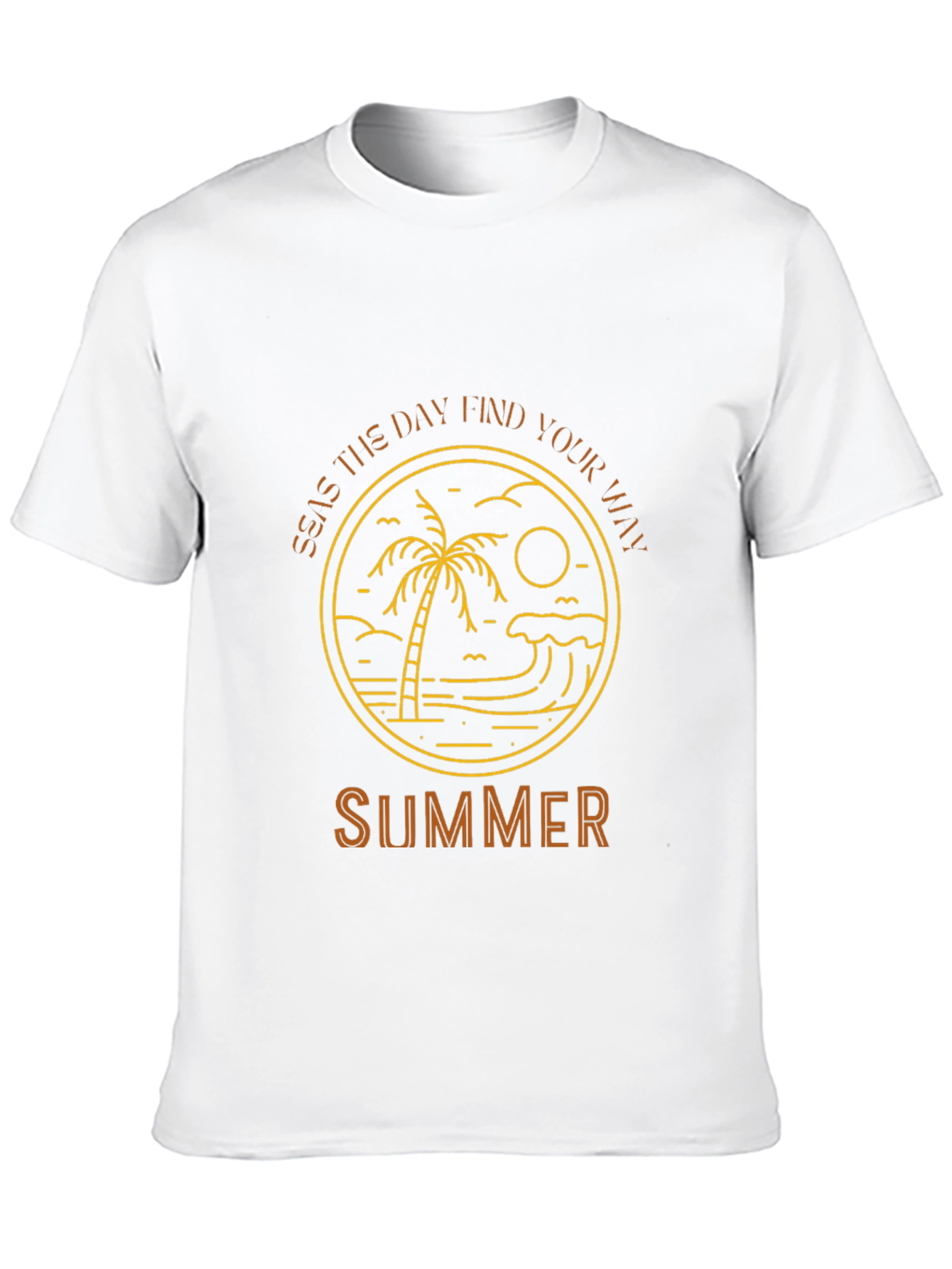Summer Graphic Tee - Palm Tree Design