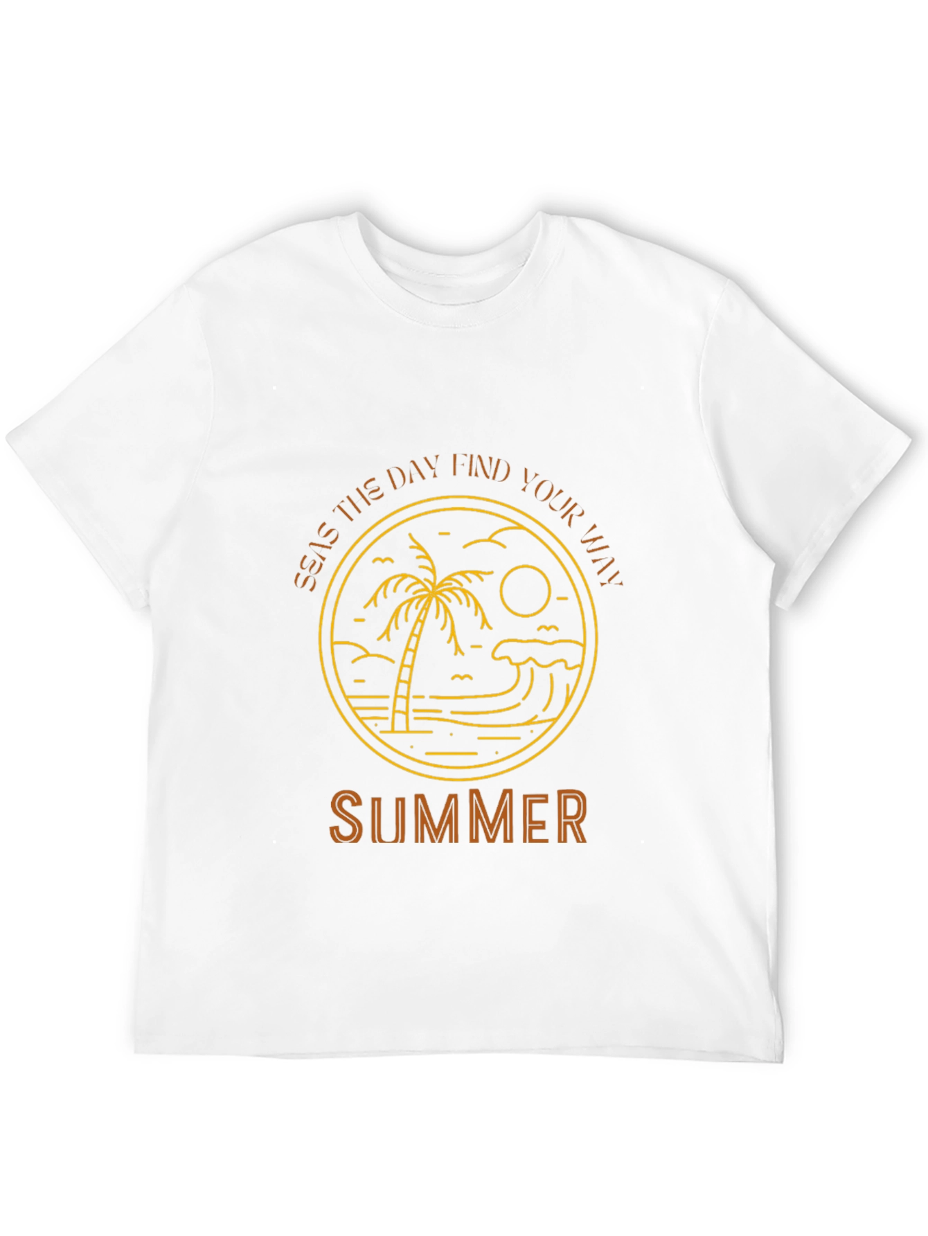 Summer Graphic Tee - Palm Tree Design