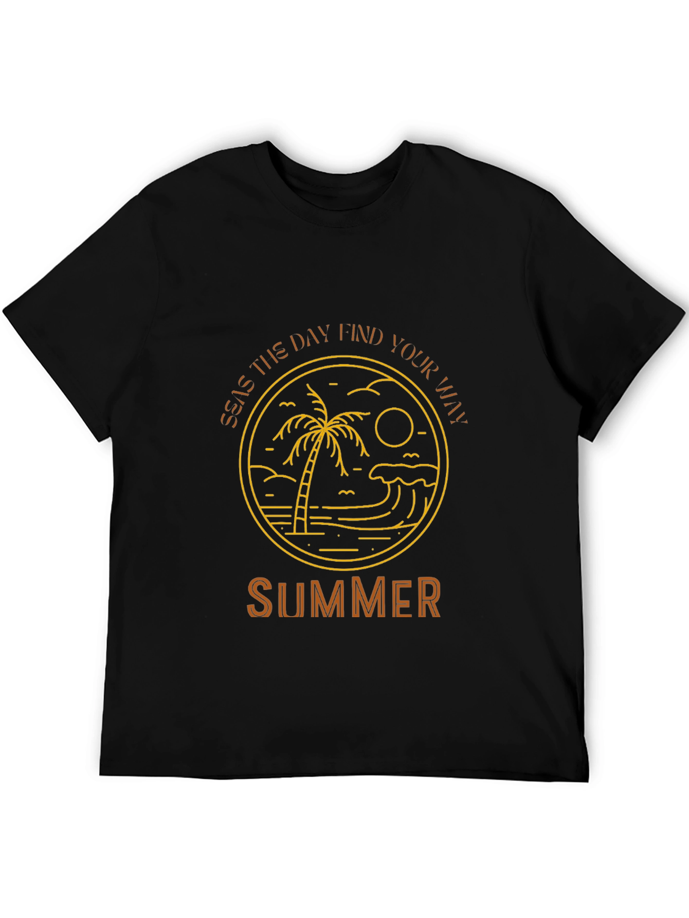 Summer Graphic Tee - Palm Tree Design