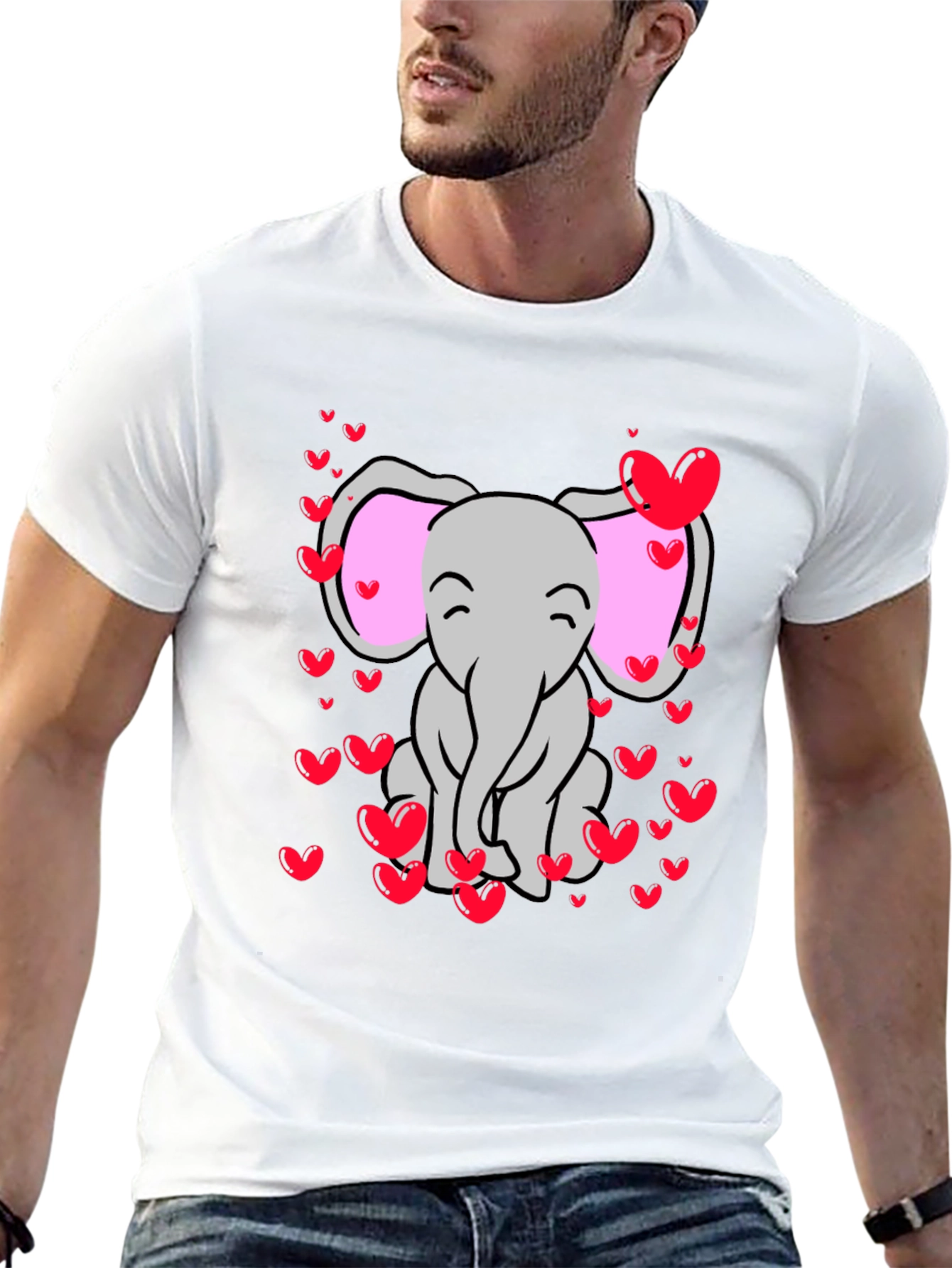 Elephant Love T-Shirt - Cute Valentines Day Apparel
