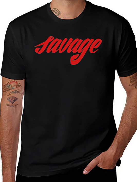 Savage Graphic Tee - Black Short Sleeve Shirt
