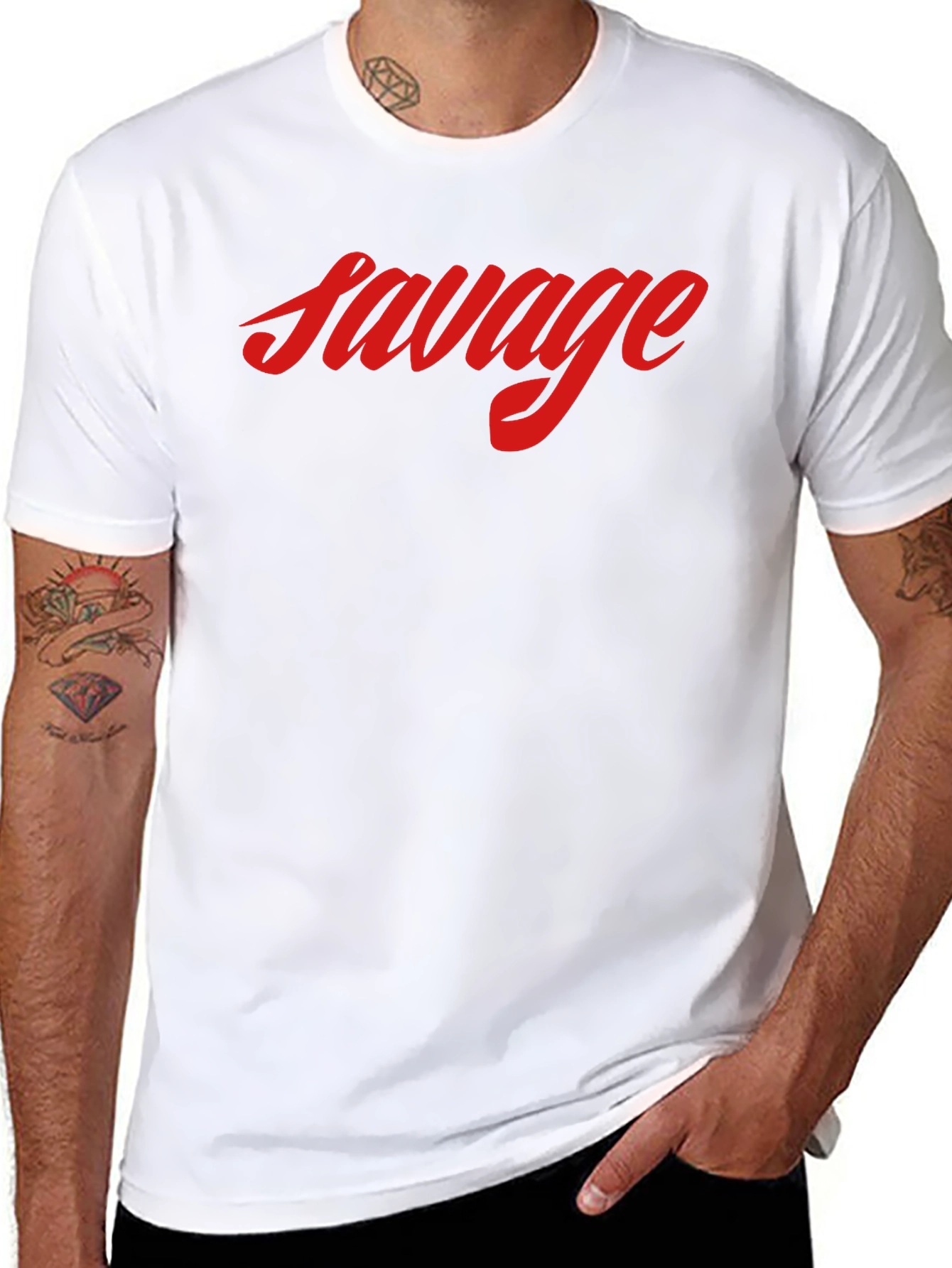 Savage Graphic Tee - Black Short Sleeve Shirt