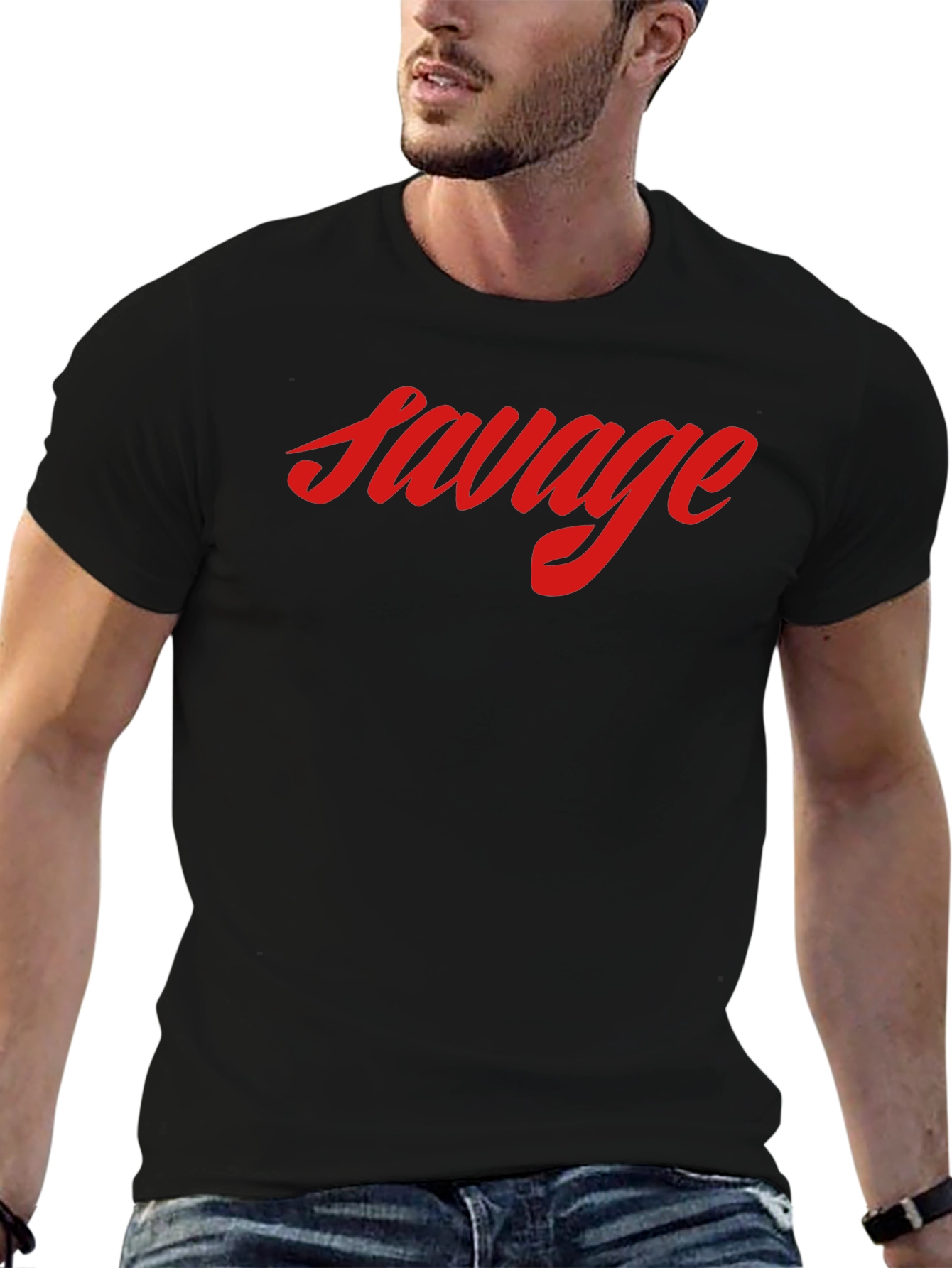 Savage Graphic Tee - Black Short Sleeve Shirt