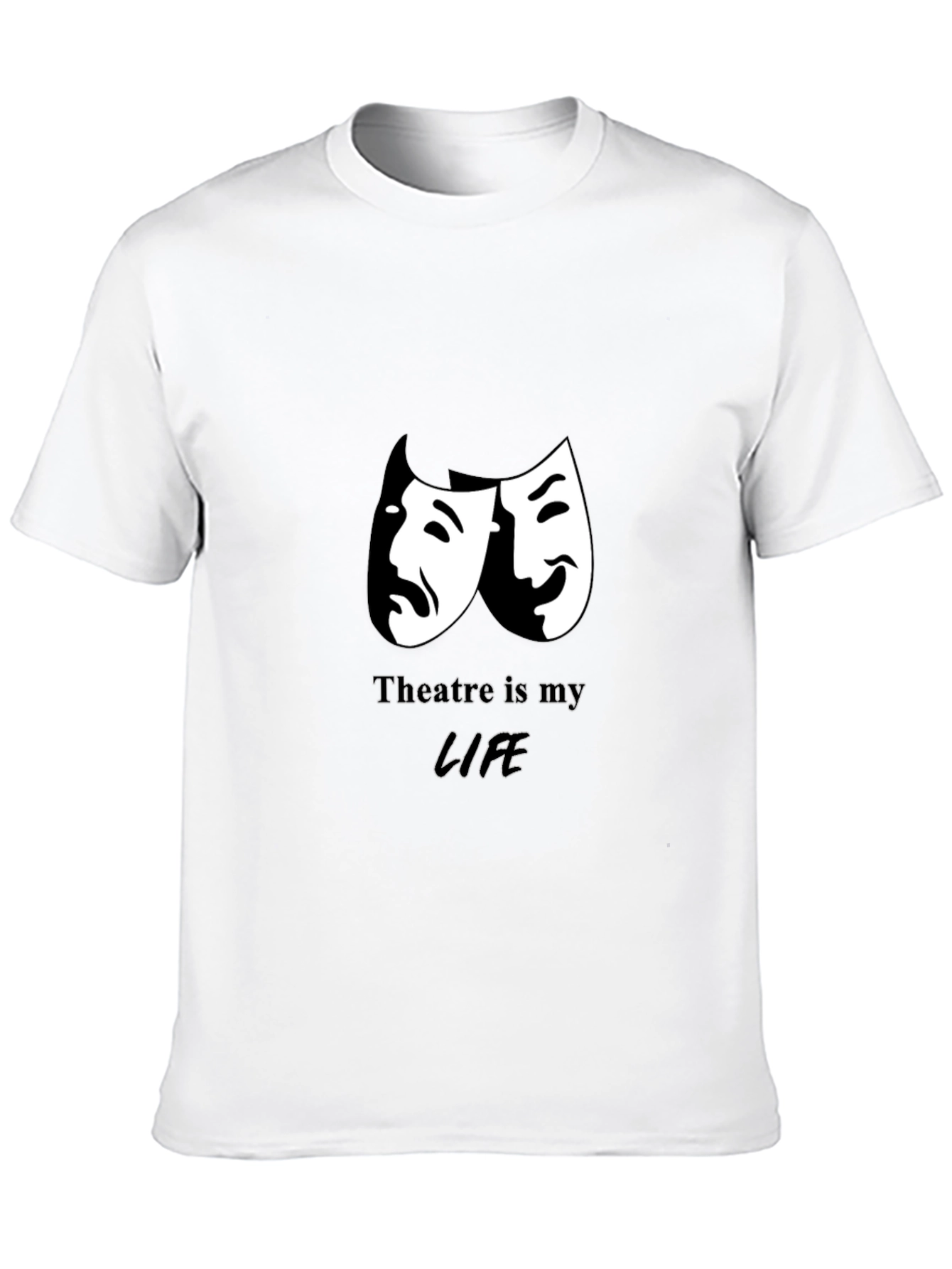 Theatre is My Life Black Graphic T-Shirt