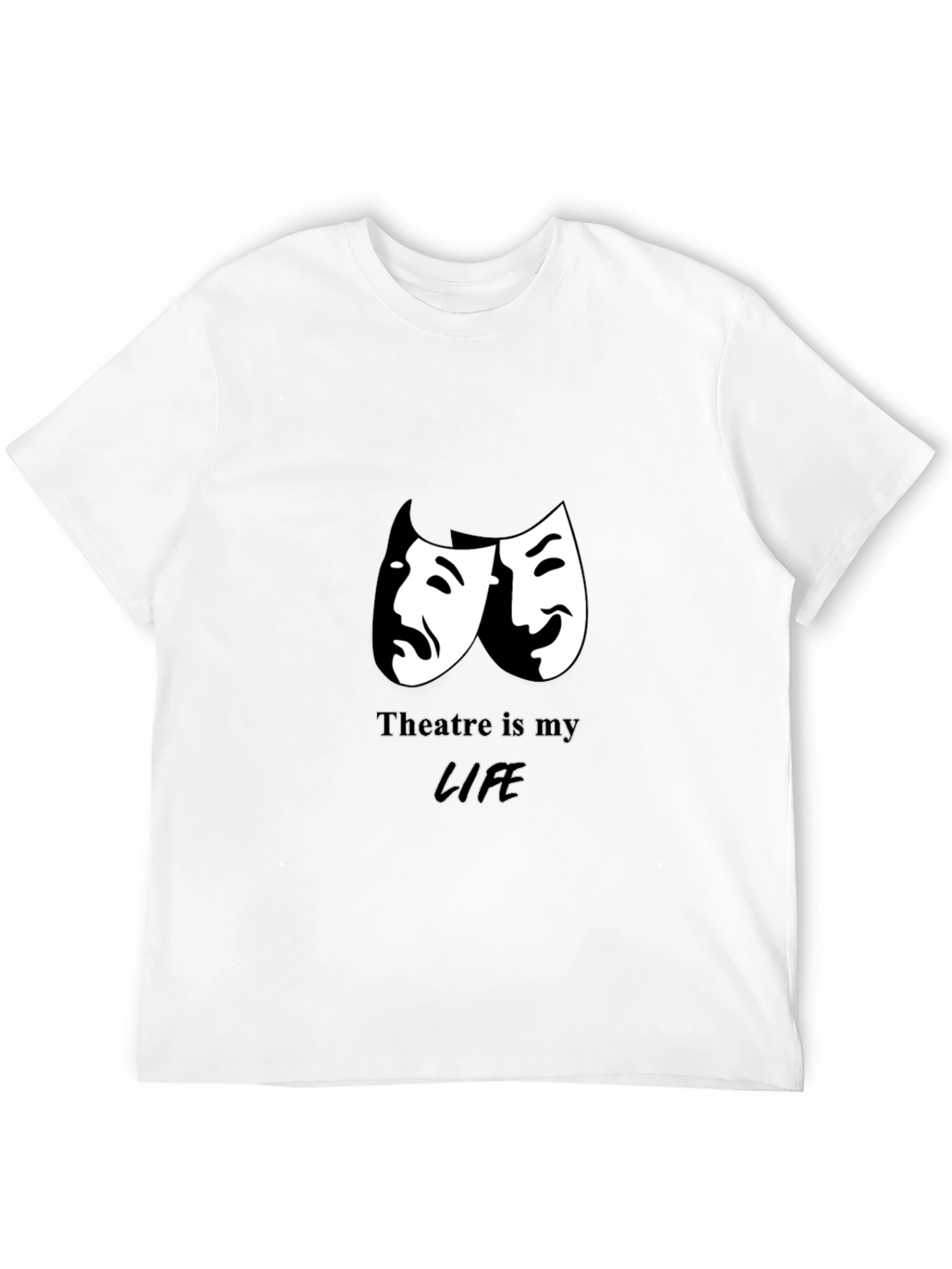 Theatre is My Life Black Graphic T-Shirt
