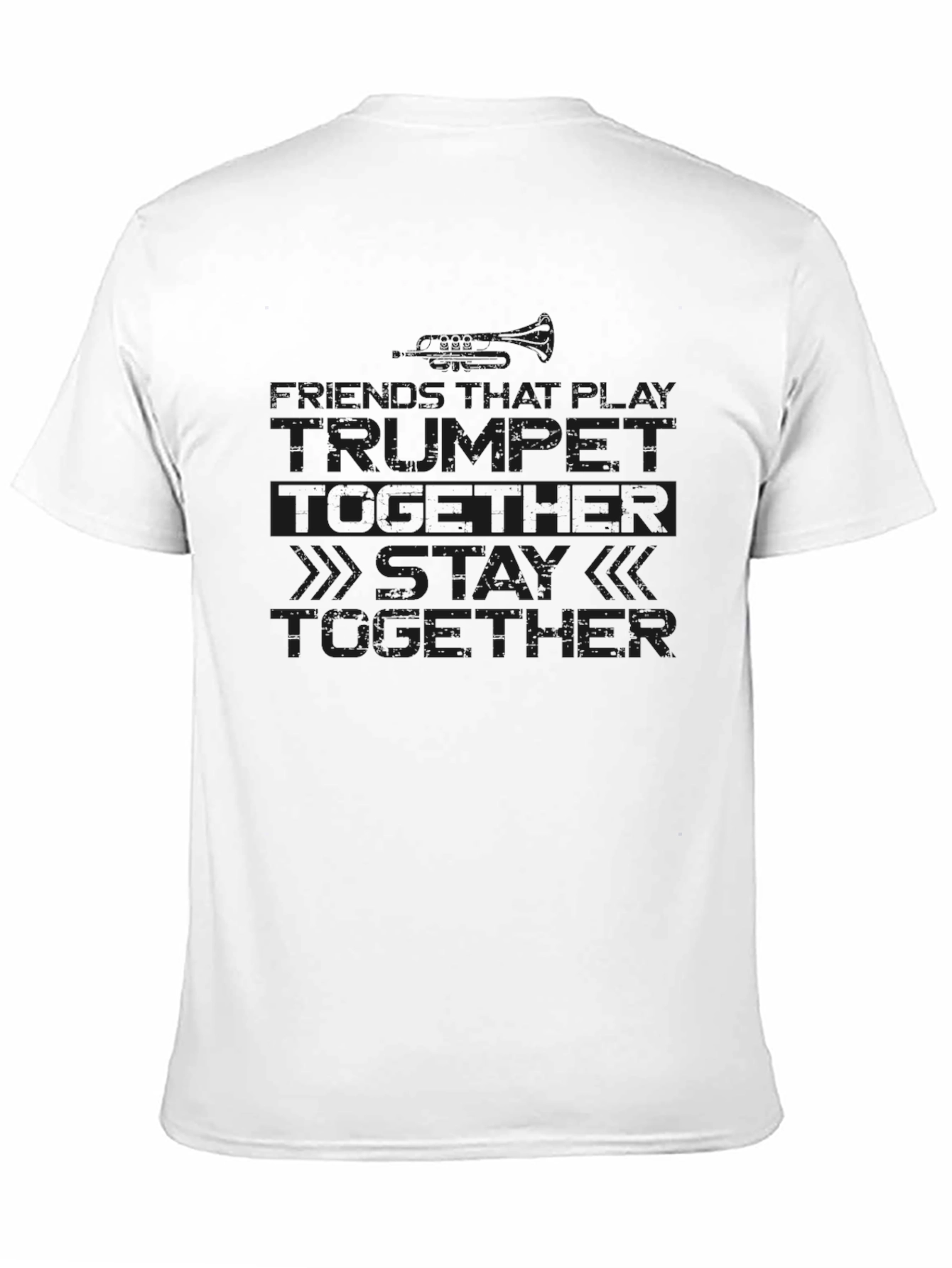 Trumpet Player Stay Together Black T-Shirt