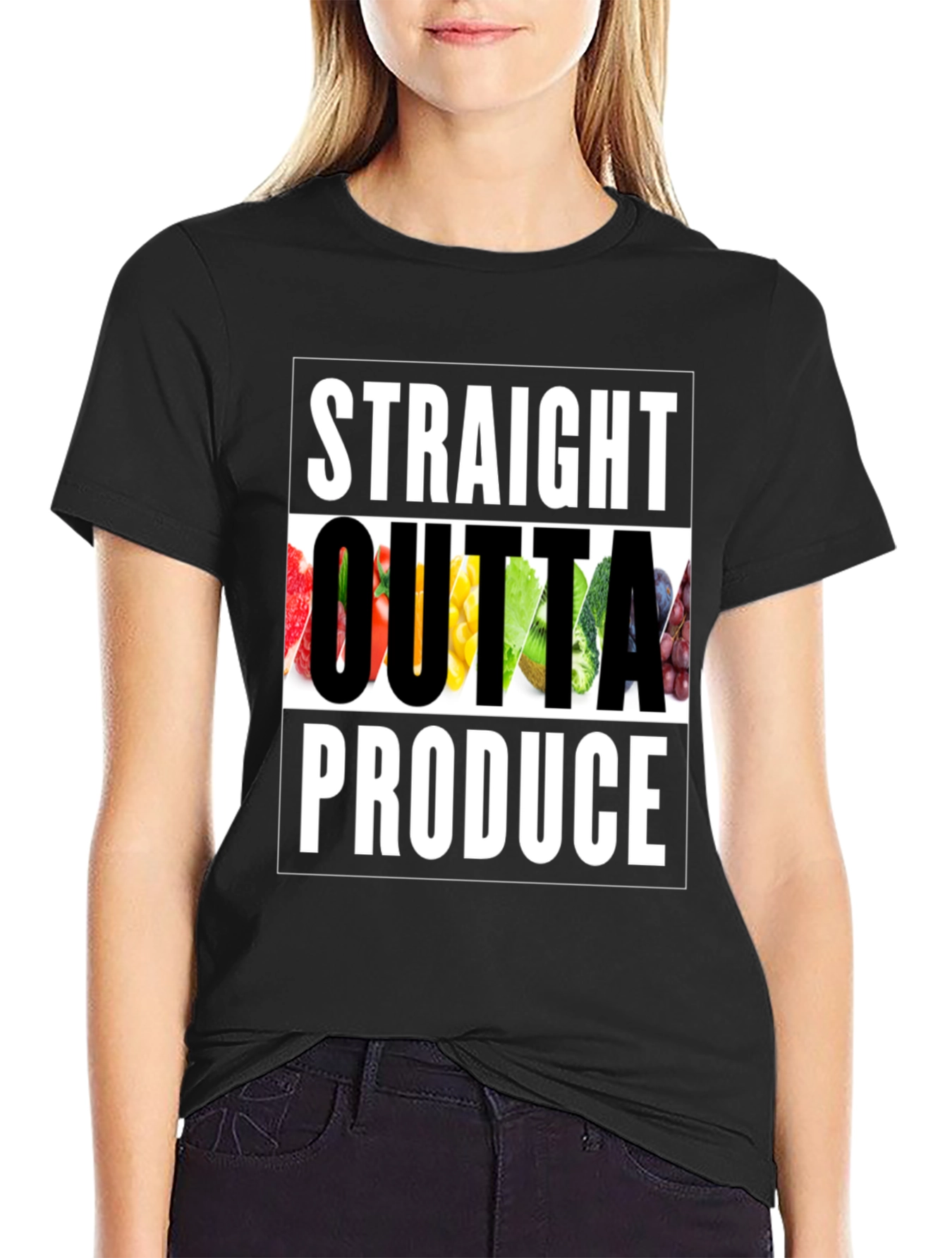 Straight Outta Produce T-Shirt - Funny Foodie Tee