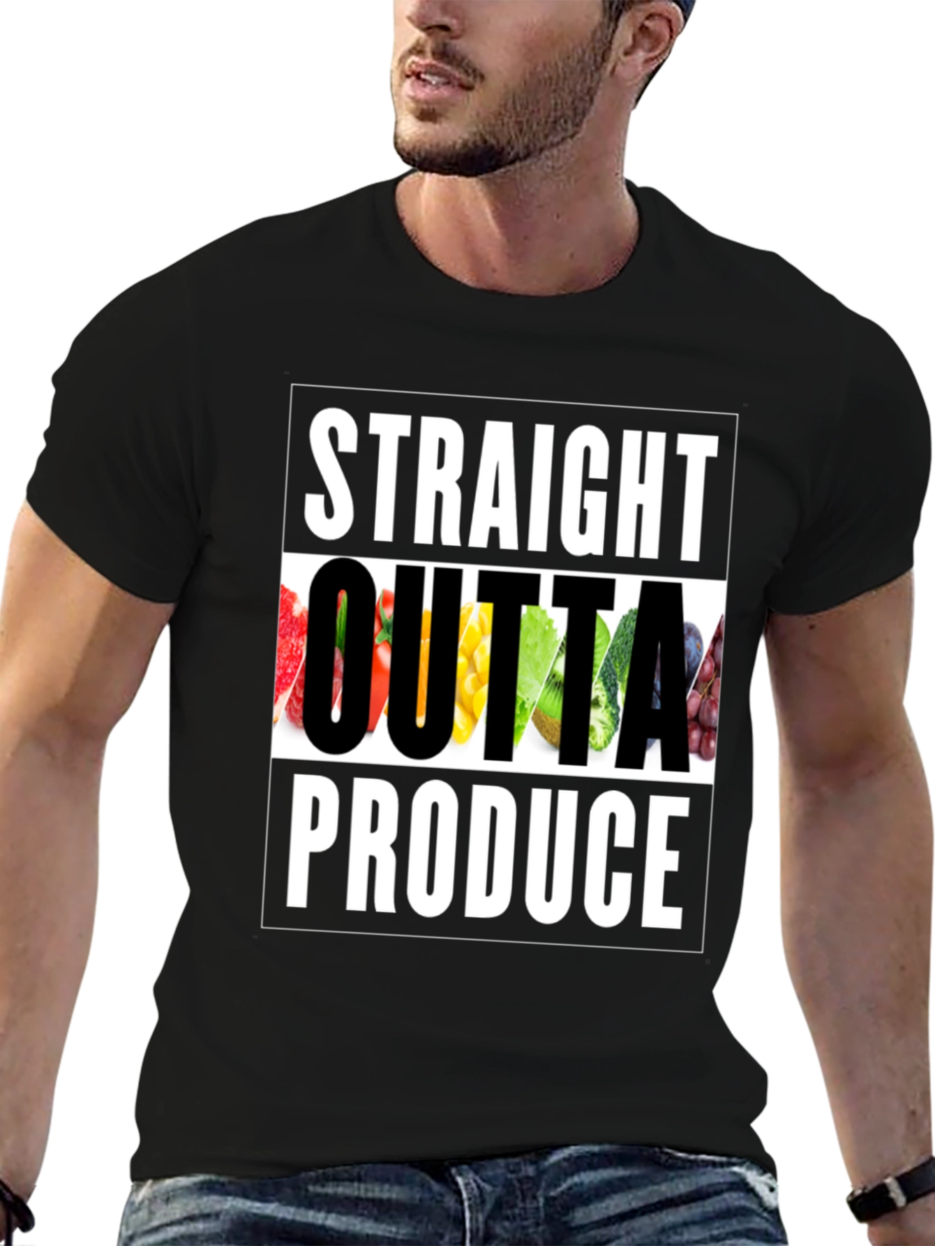 Straight Outta Produce T-Shirt - Funny Foodie Tee
