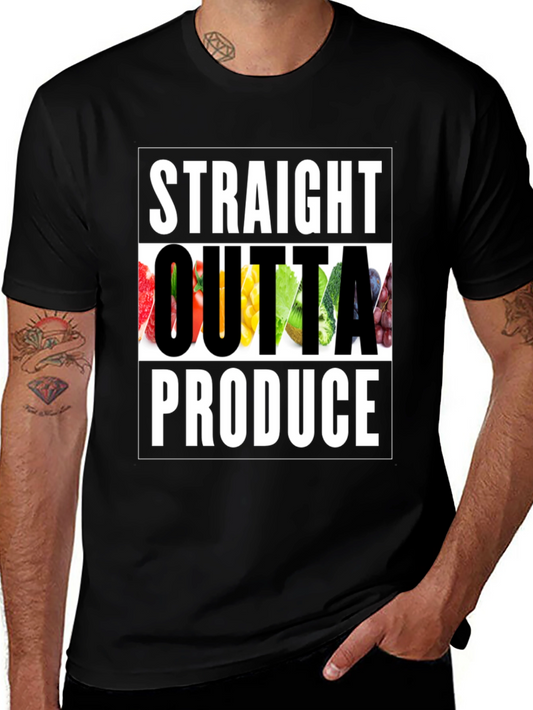 Straight Outta Produce T-Shirt - Funny Foodie Tee