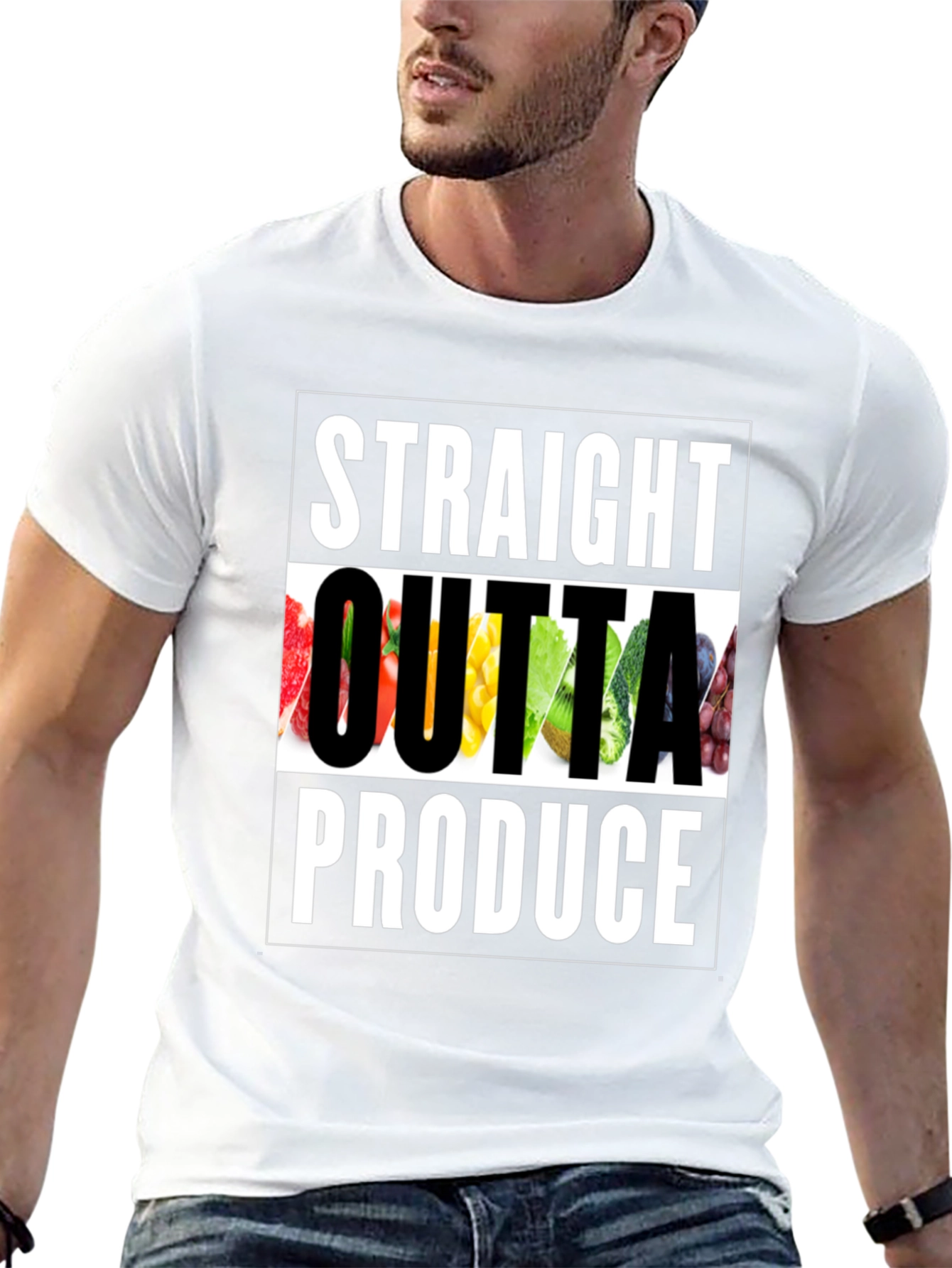 Straight Outta Produce T-Shirt - Funny Foodie Tee