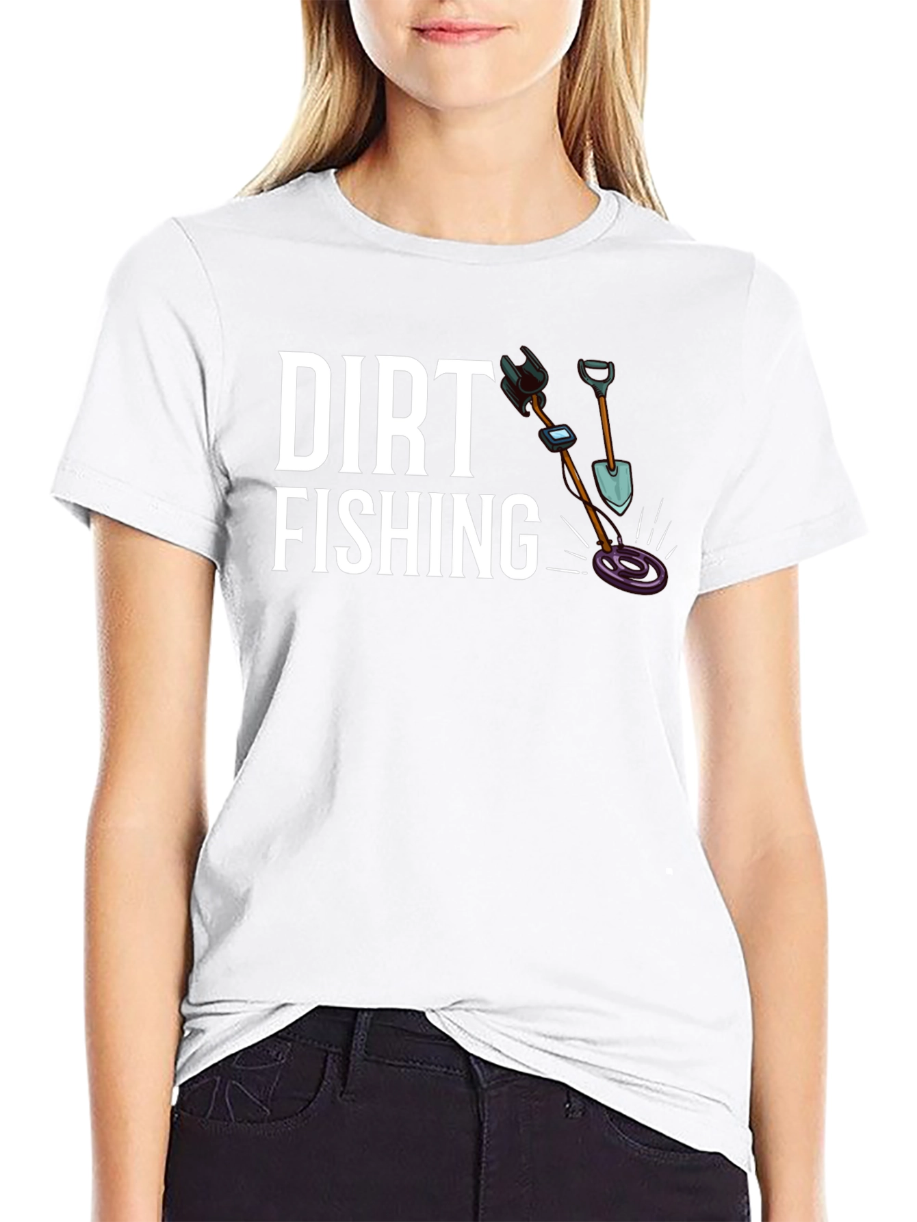 Dirt Fishing Graphic T-Shirt - Black