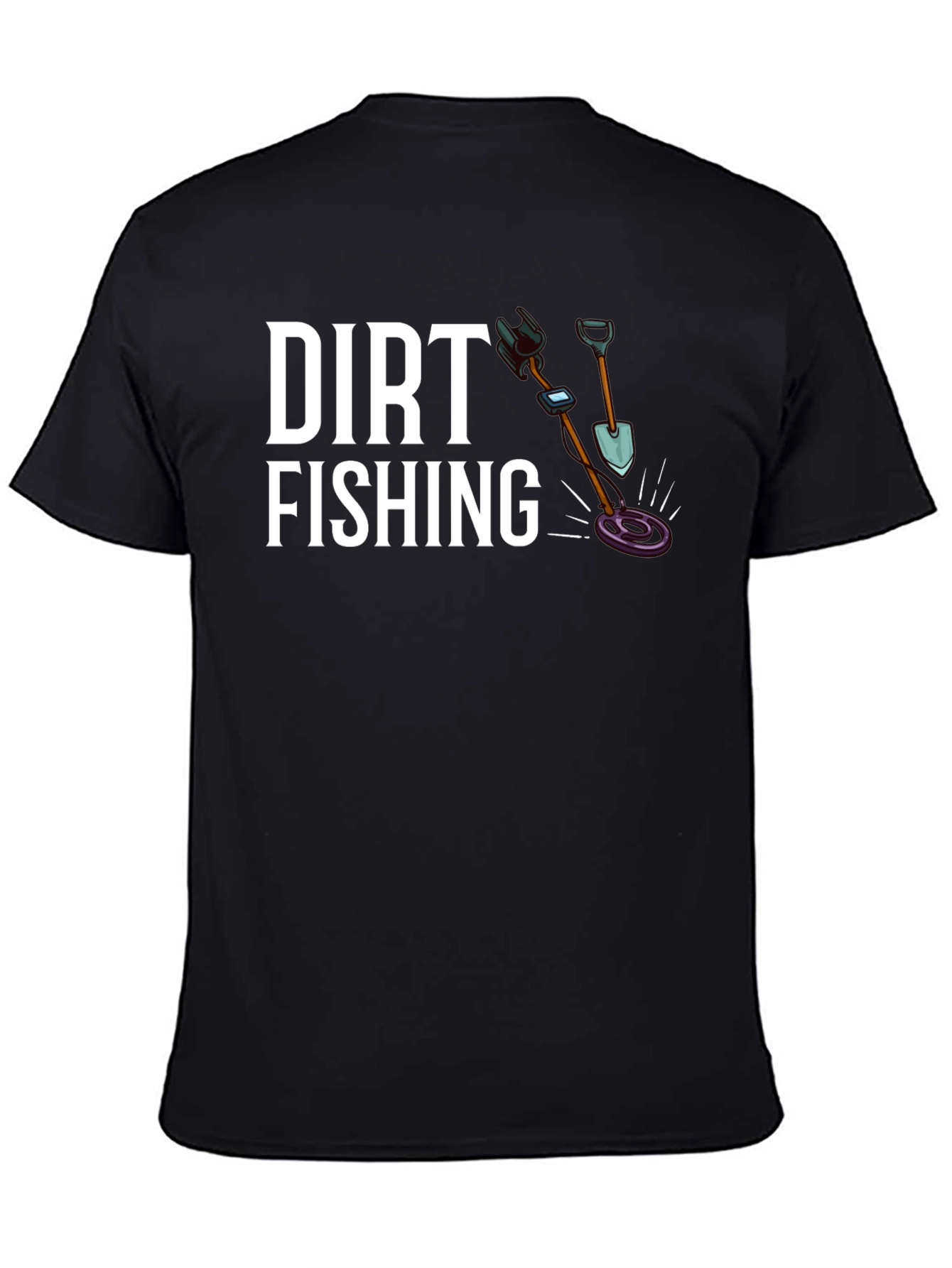 Dirt Fishing Graphic T-Shirt - Black