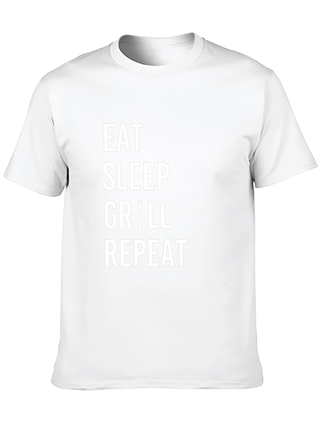 Eat Sleep Grill Repeat Mens Black T-Shirt
