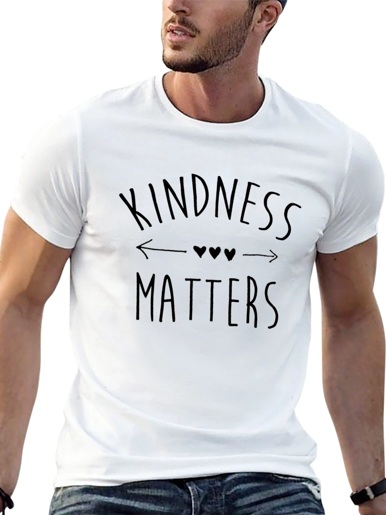 Kindness Matters Black Graphic T-Shirt