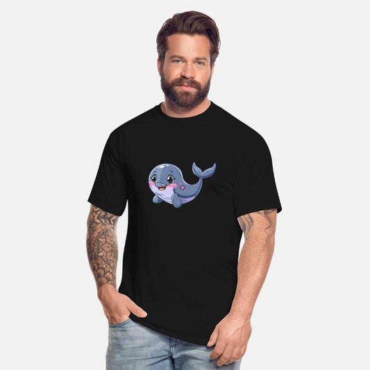 Adorable Blue Whale With Pink Cheeks