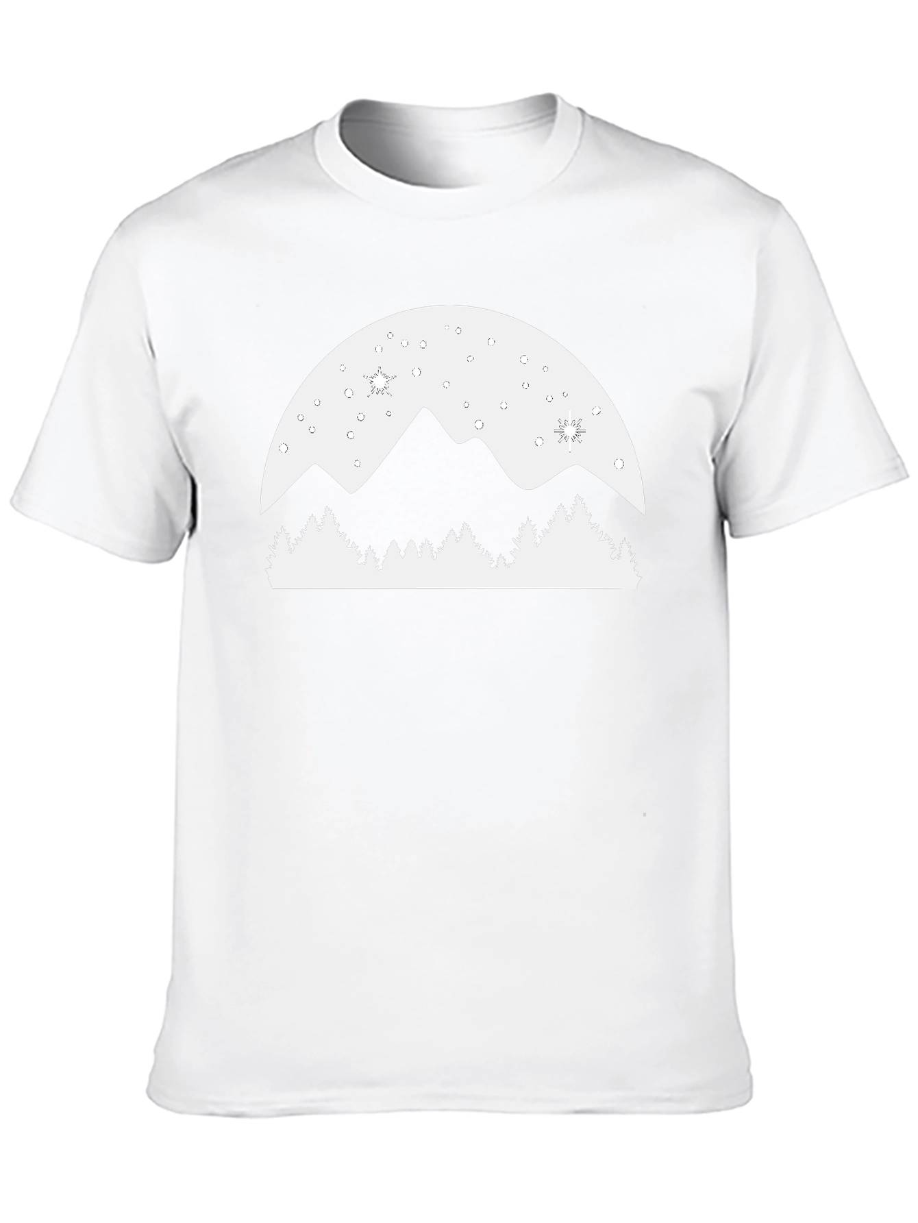 Mountain Scene Graphic Tee - Black
