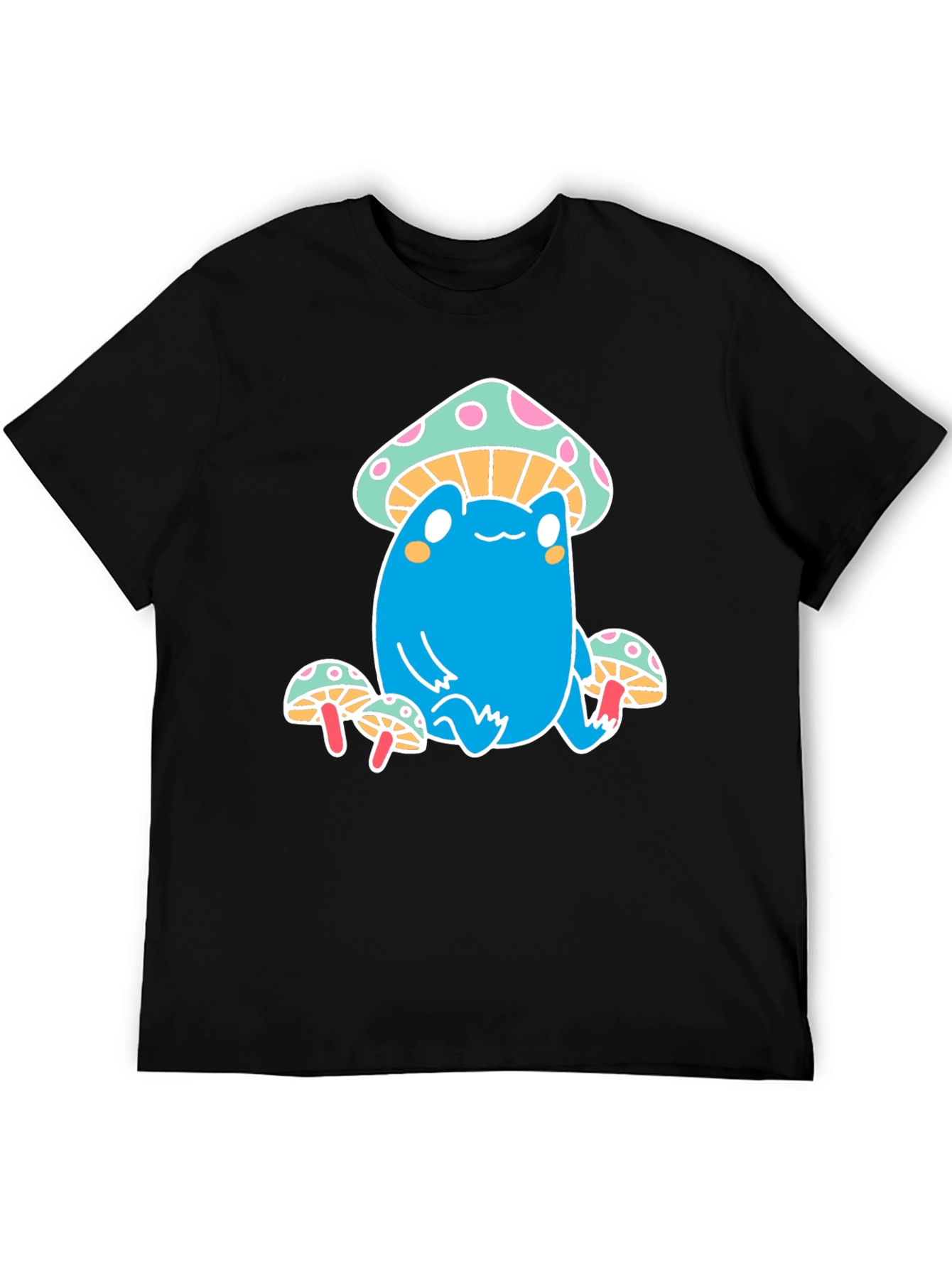 Frog on Mushroom Graphic Tee - Whimsical & Fun