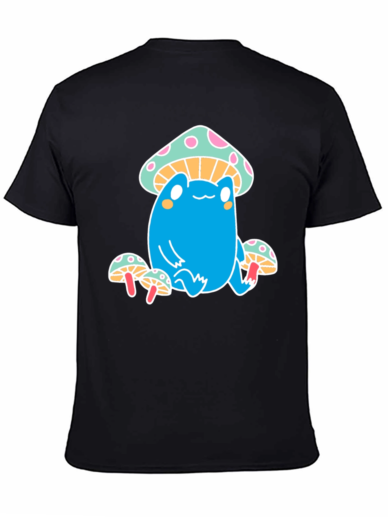 Frog on Mushroom Graphic Tee - Whimsical & Fun