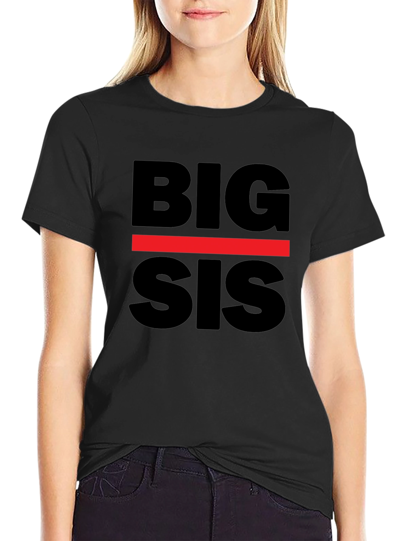 Big Sis Graphic T-Shirt - Black Tee