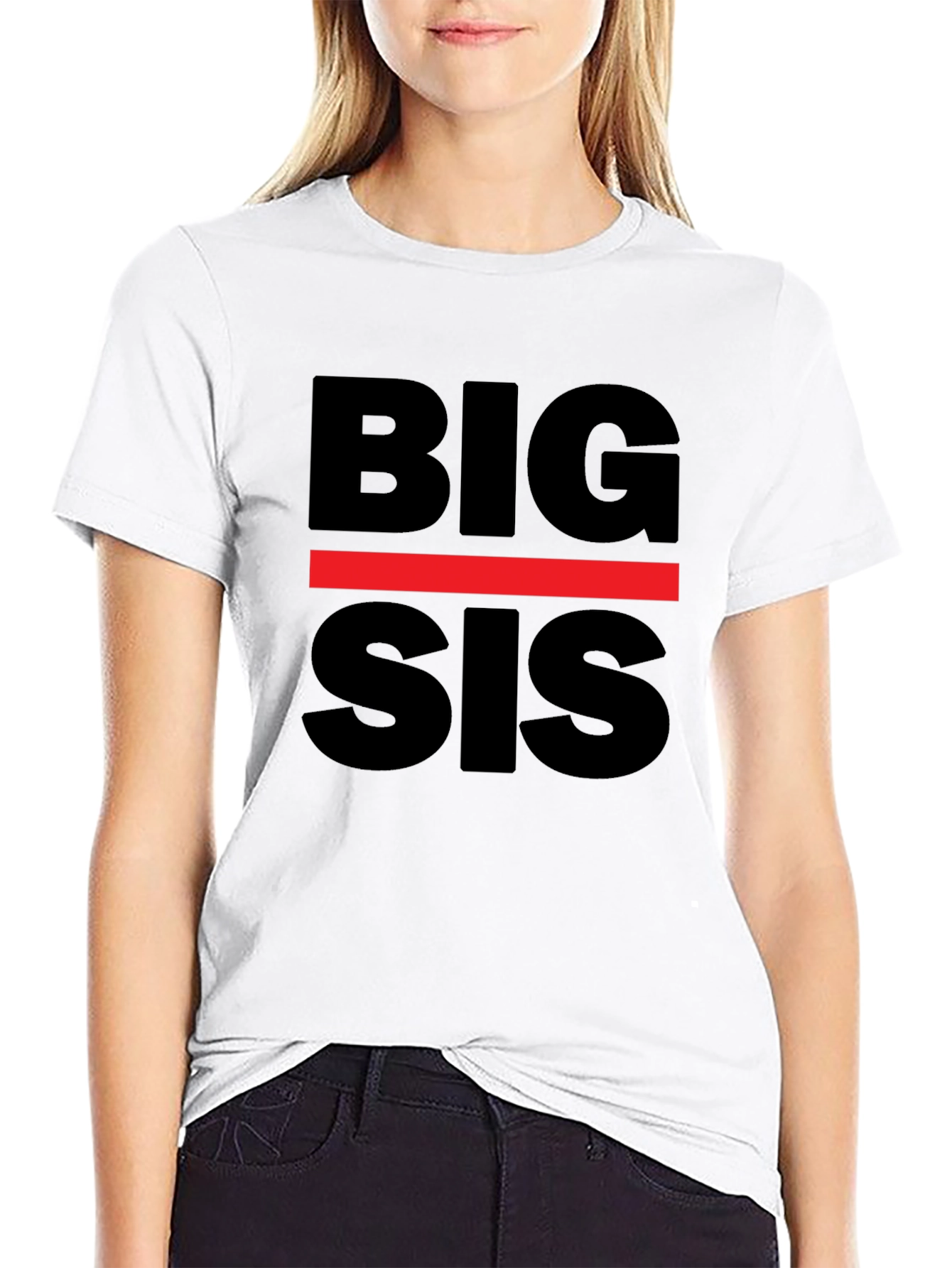 Big Sis Graphic T-Shirt - Black Tee