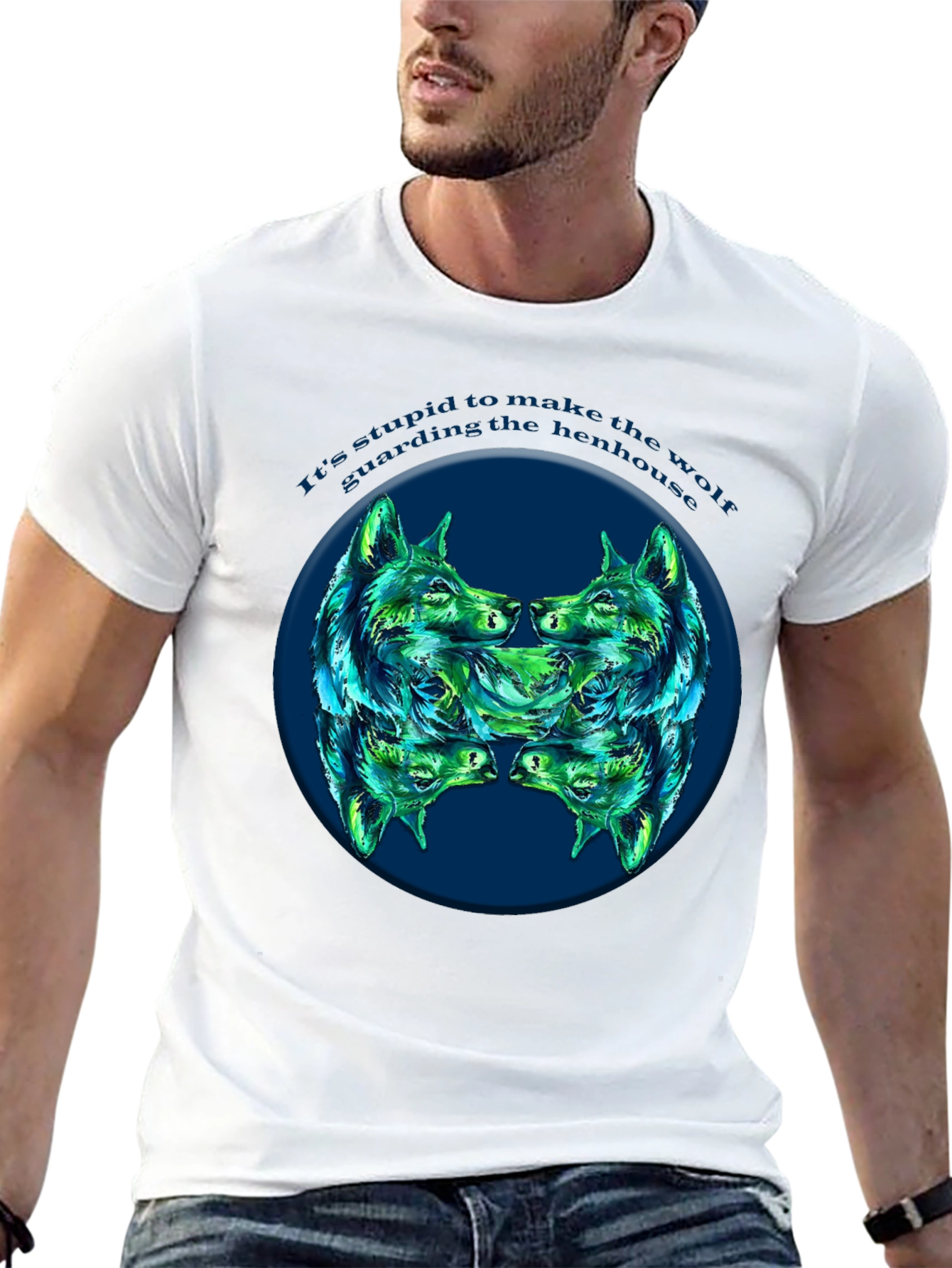 Wolf Henhouse Graphic Tee - Mens Black T-Shirt