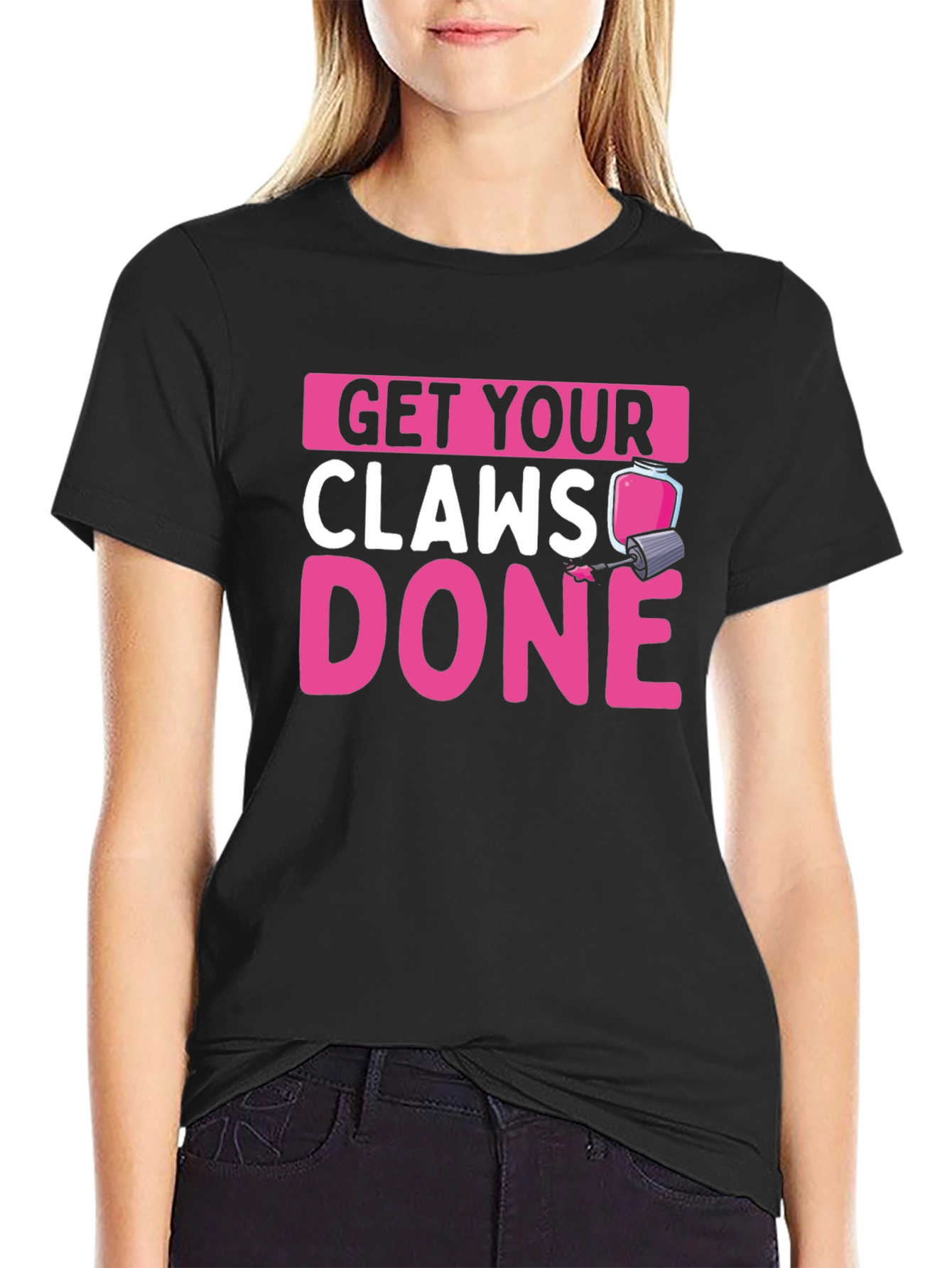 Get Your Claws Done Black Graphic Tee