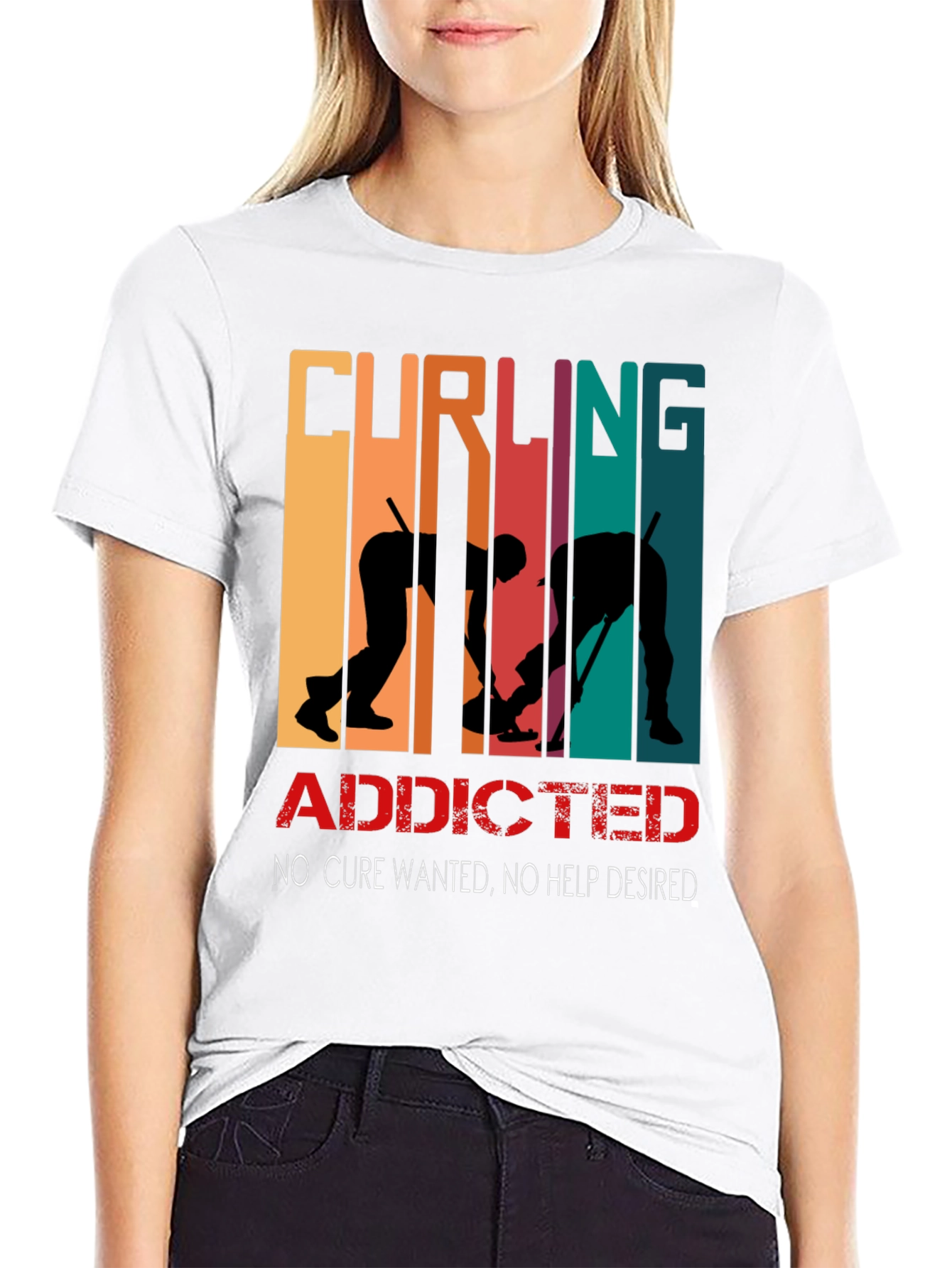 Curling Addicted T-Shirt - No Cure Wanted